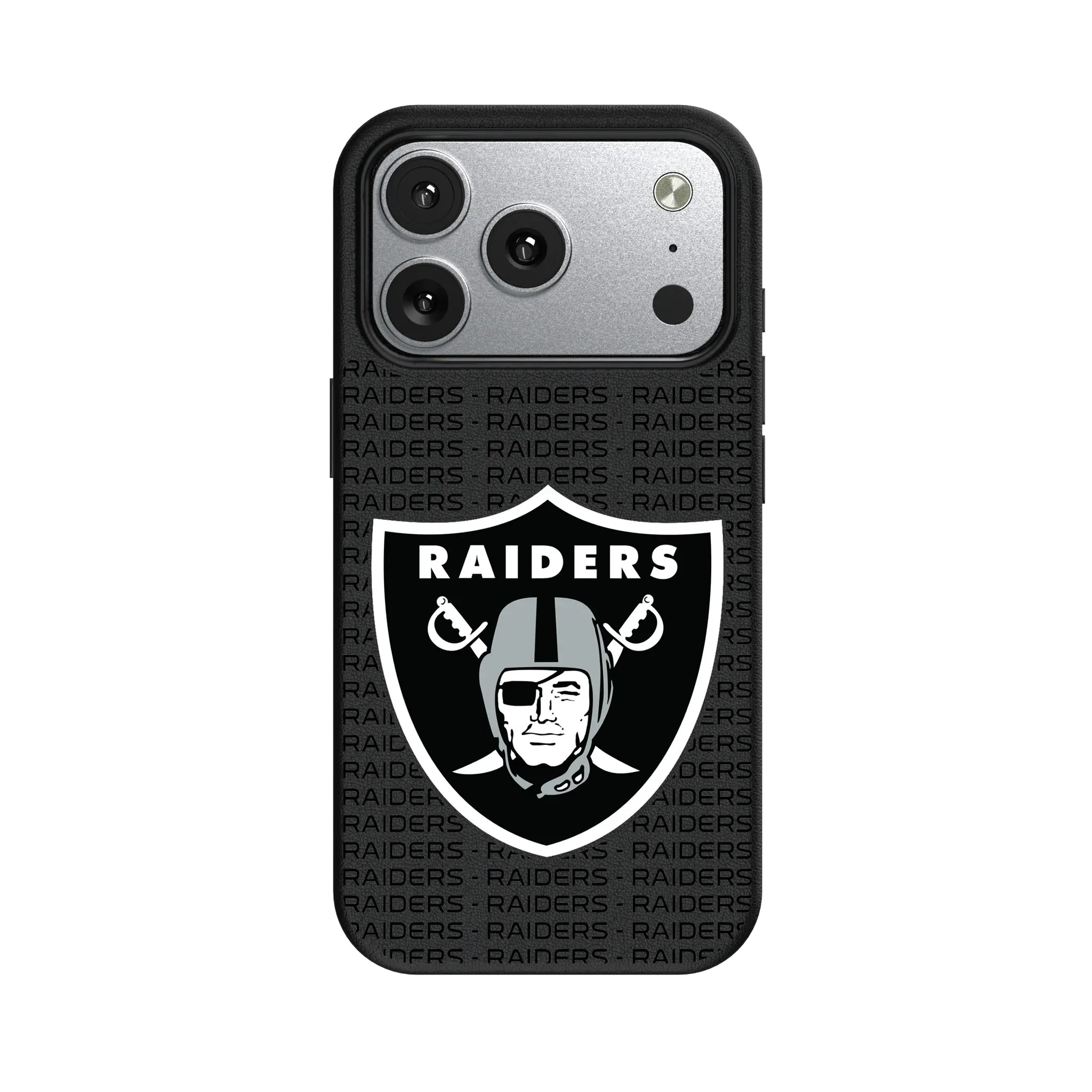 Las Vegas Raiders Text Backdrop iPhone MagSafe Compatible Phone Case for Apple iPhone#Device_iPhone 17 Pro