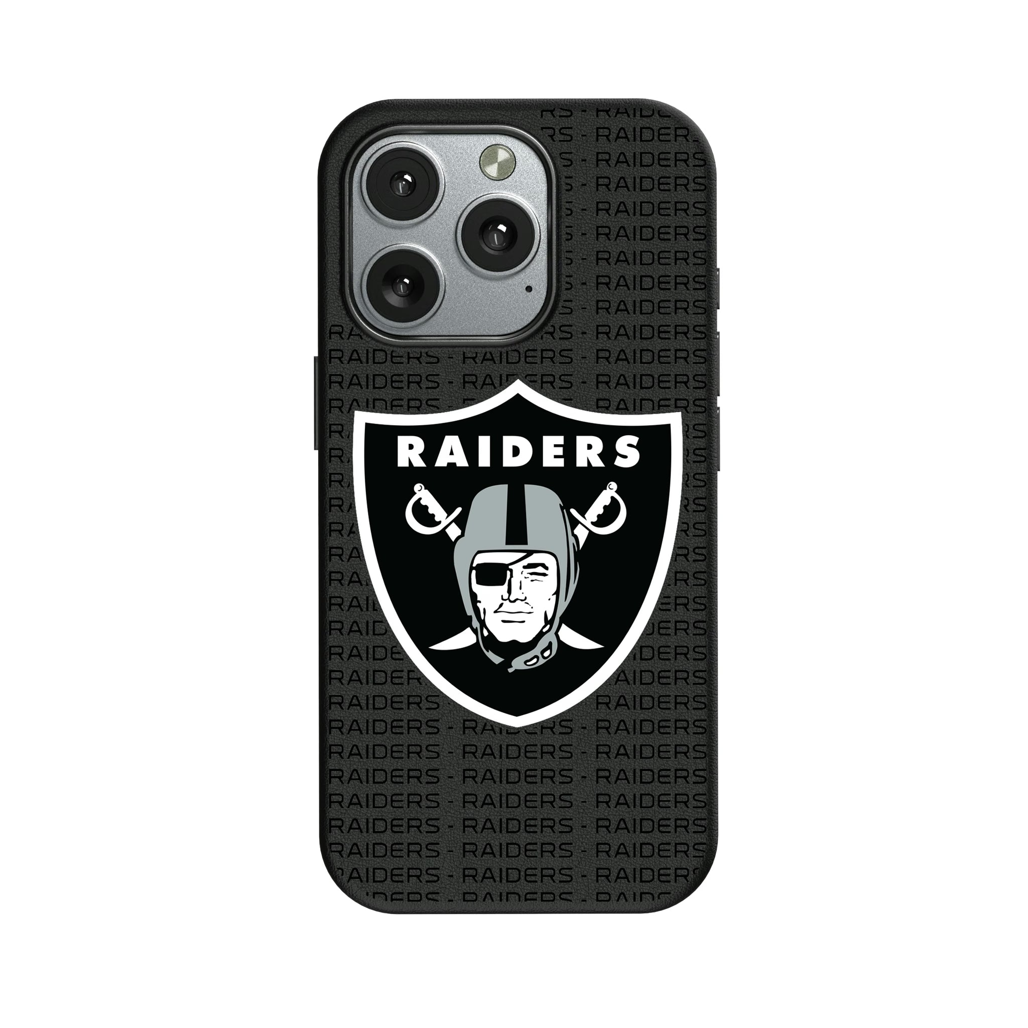 Las Vegas Raiders Text Backdrop iPhone MagSafe Compatible Phone Case for Apple iPhone