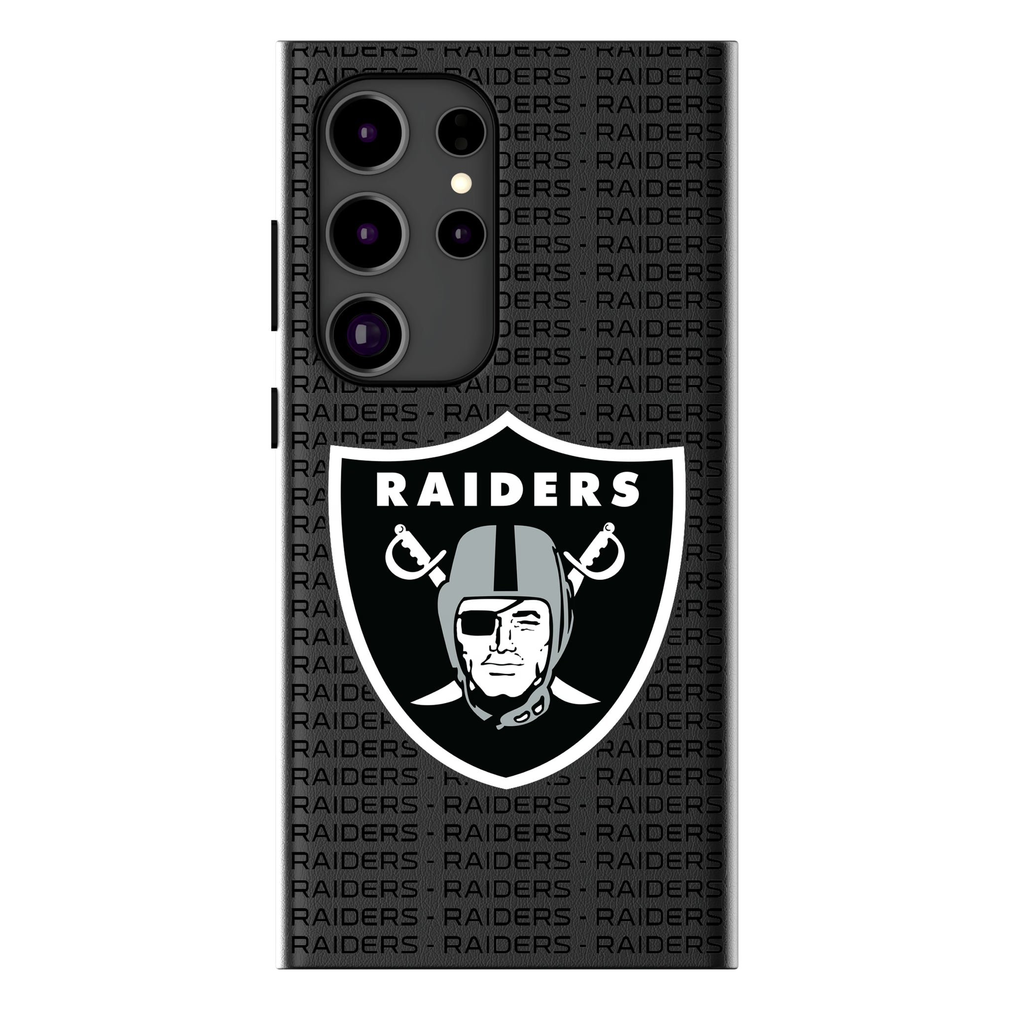 Las Vegas Raiders Text Backdrop Galaxy MagSafe Compatible Phone Case for Samsung Galaxy