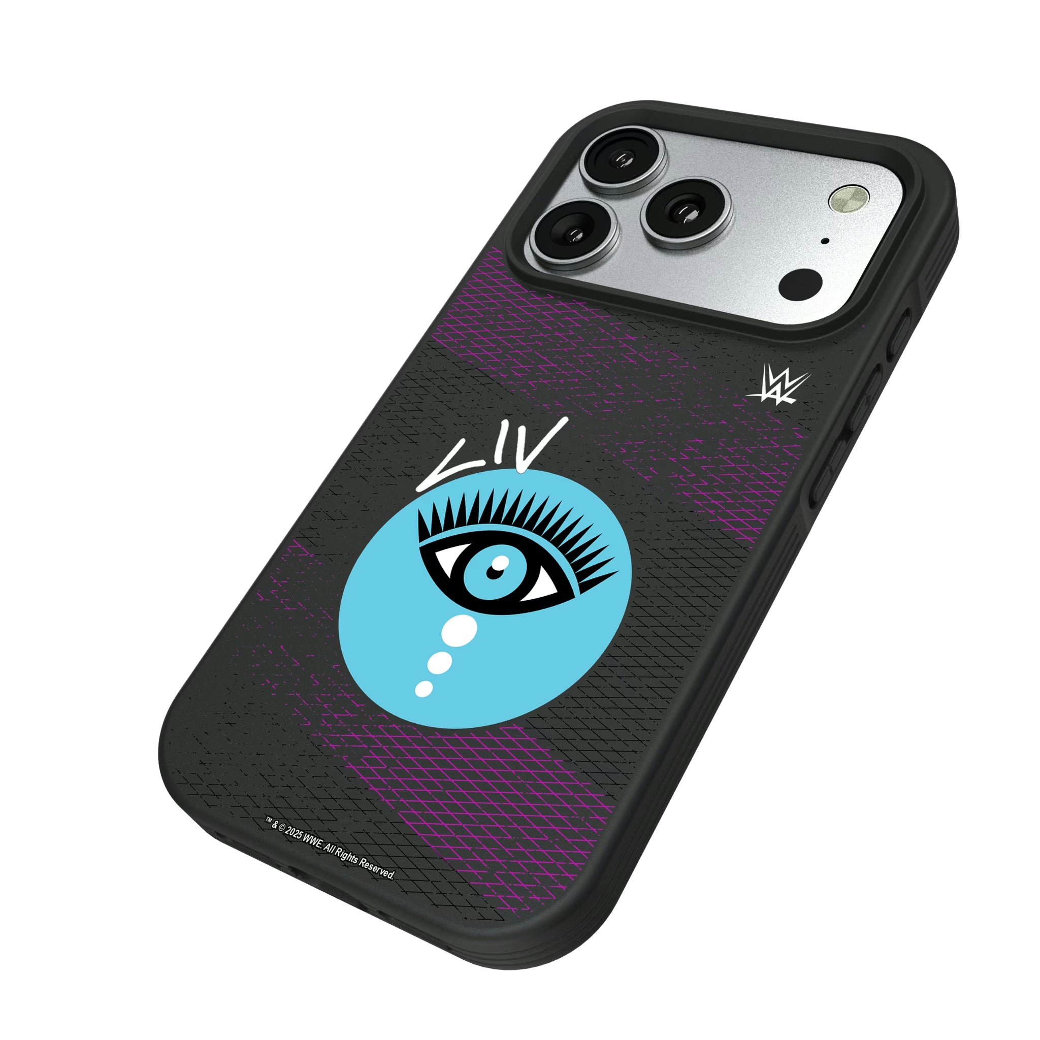 Liv Morgan Steel iPhone Bump Phone Case for Apple iPhone - Isometric View#Device_iPhone 17 Pro