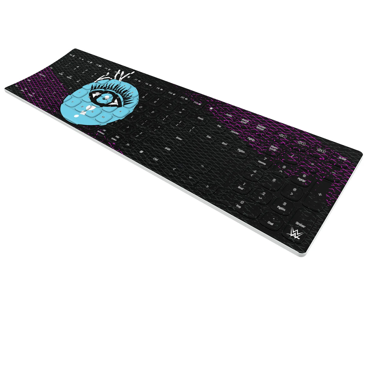Liv Morgan Steel KKB605 Curved Wireless Keyboard - Isometric View
