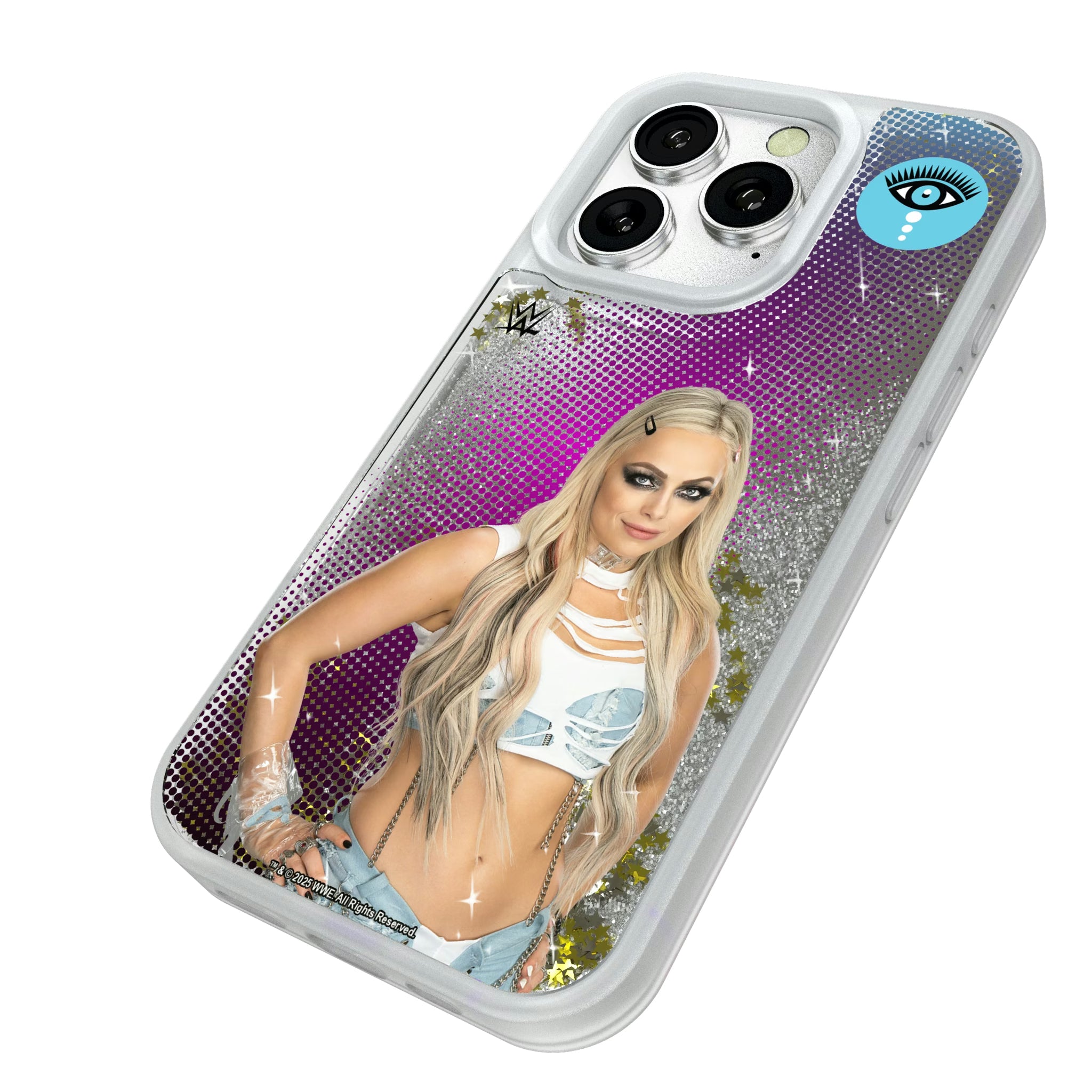Liv Morgan Superstar iPhone Glitter Phone Case for Apple iPhone - Isometric View#Device_iPhone 16 Pro