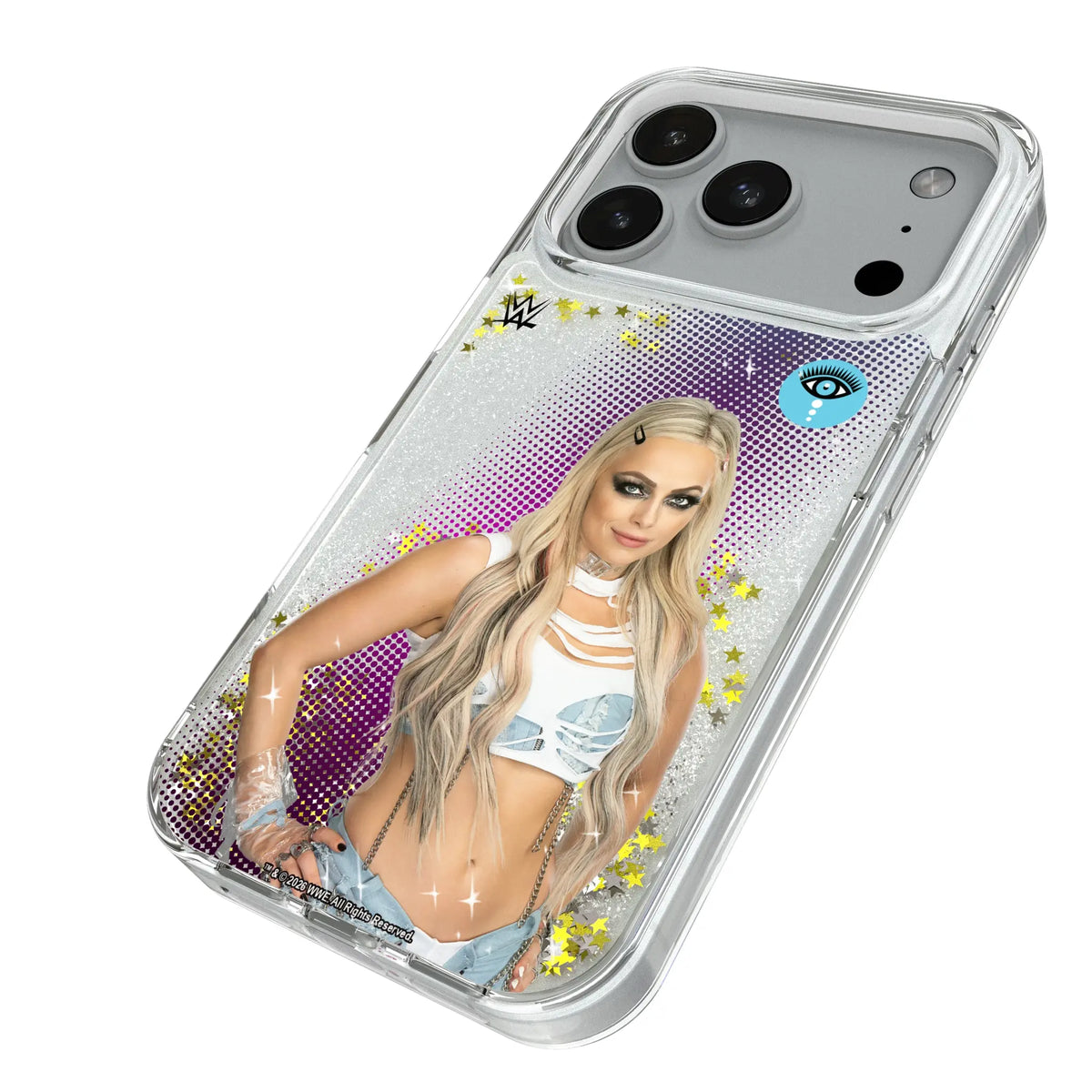 Liv Morgan Superstar iPhone Glitter Phone Case for Apple iPhone - Isometric View#Device_iPhone 18 Pro