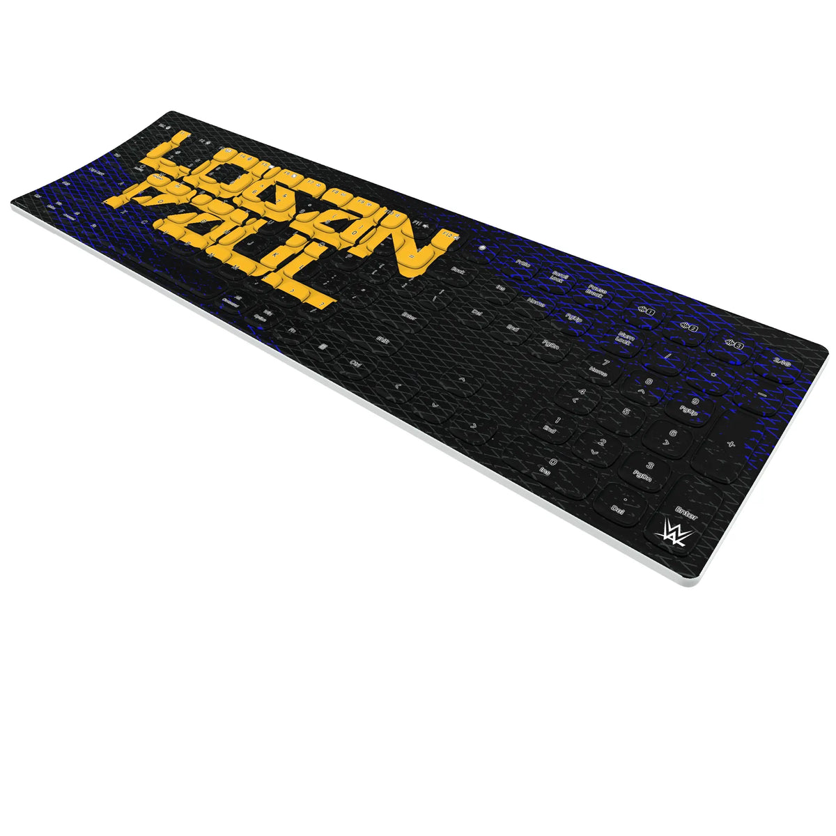 Logan Paul Steel KKB605 Curved Wireless Keyboard - Isometric View