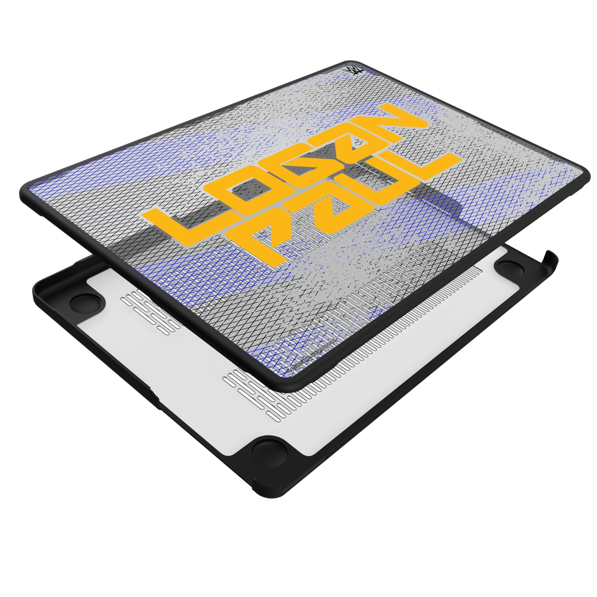 Logan Paul Steel MacBook Laptop Case for Apple MacBook - Isometric View#Device_MacBook Pro (14-inch, 2021) / MacBook Pro (14-inch, 2023) / MacBook Pro (14-inch, 2024)