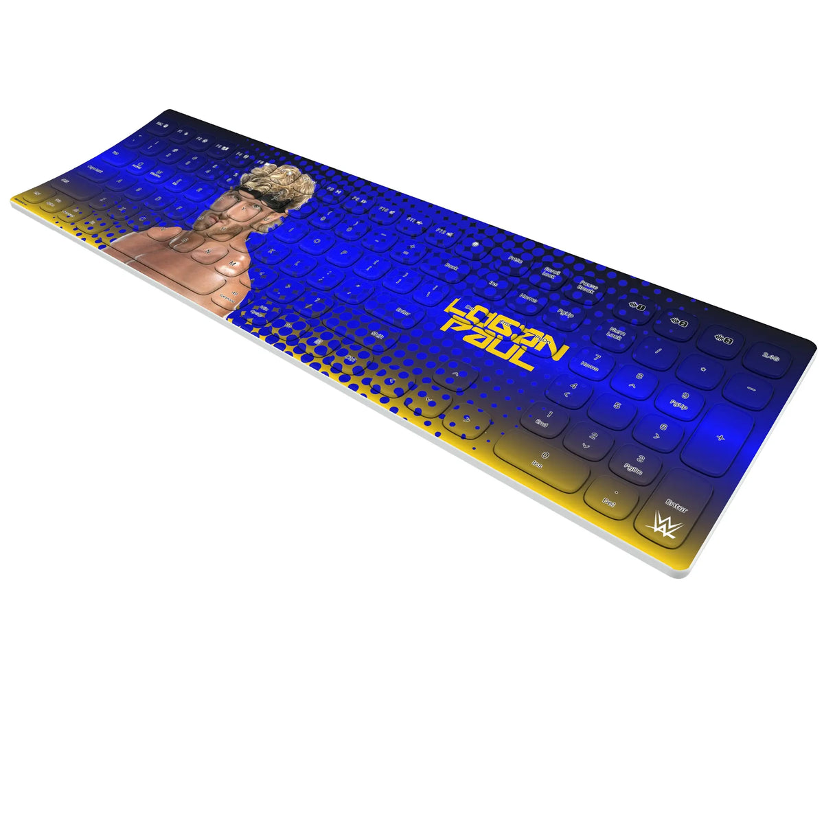 Logan Paul Superstar KKB605 Curved Wireless Keyboard - Isometric View