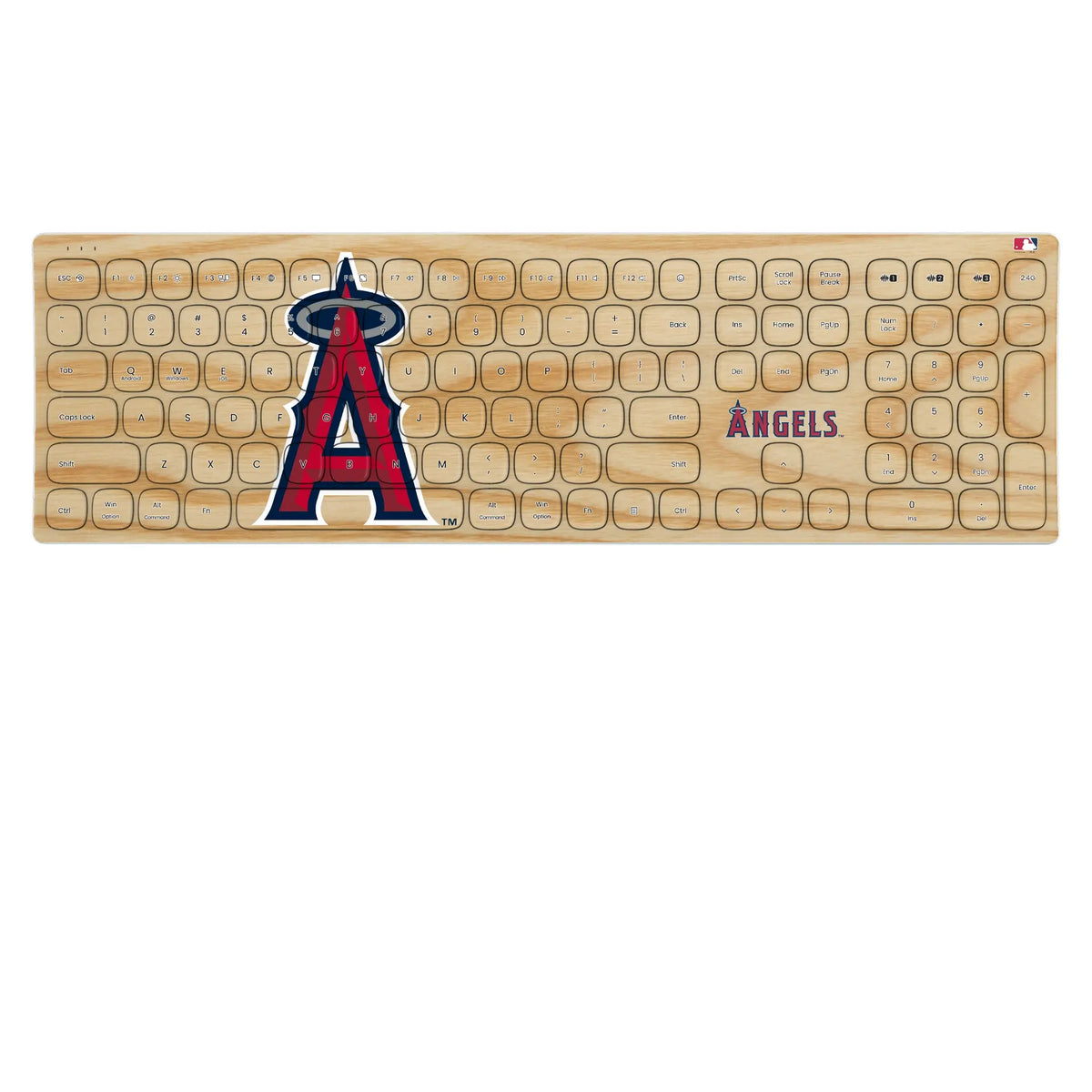 Los Angeles Angels Baseball Bat KKB605 Curved Wireless Keyboard