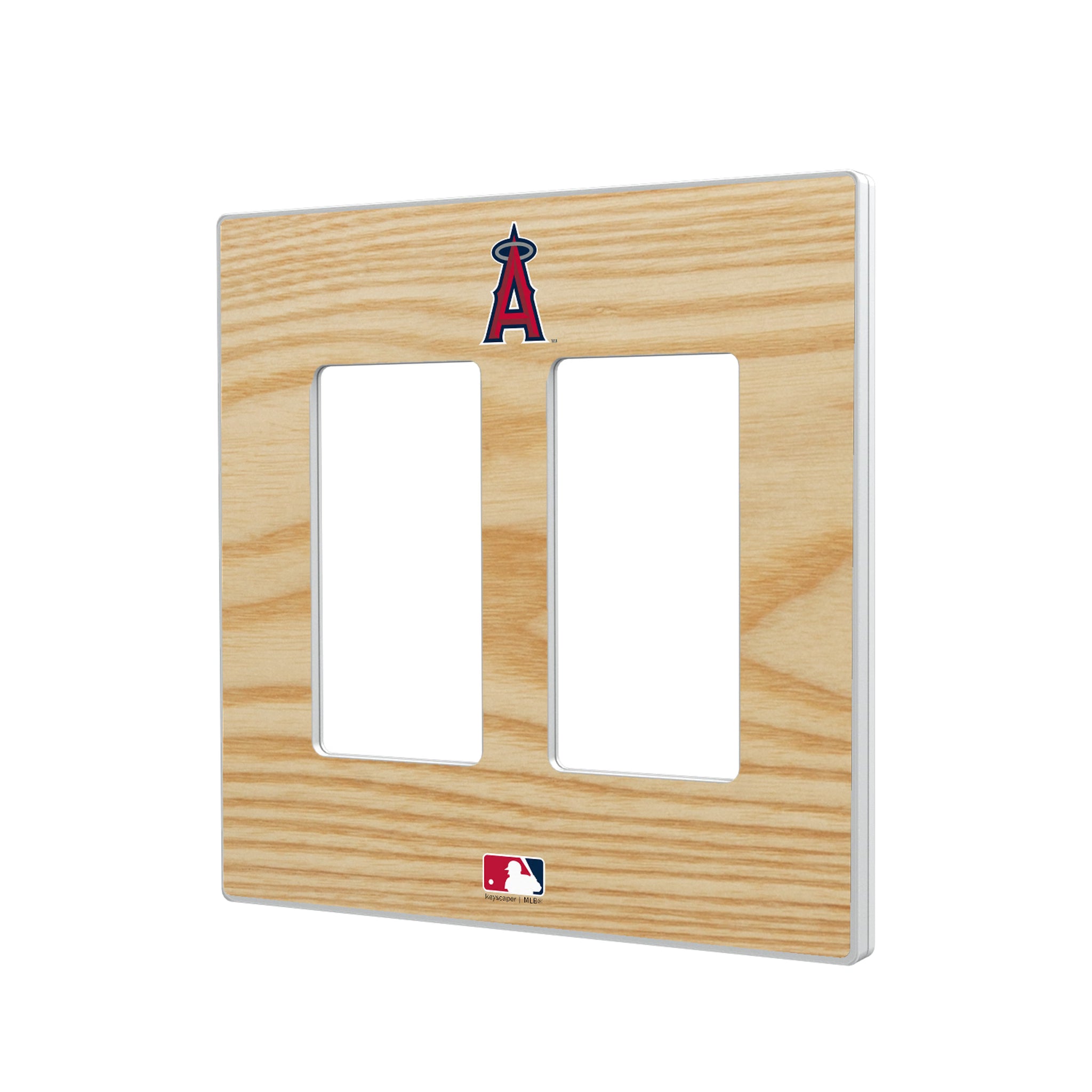Los Angeles Angels Baseball Bat Hidden-Screw Light Switch Plate#Style_Double Rocker