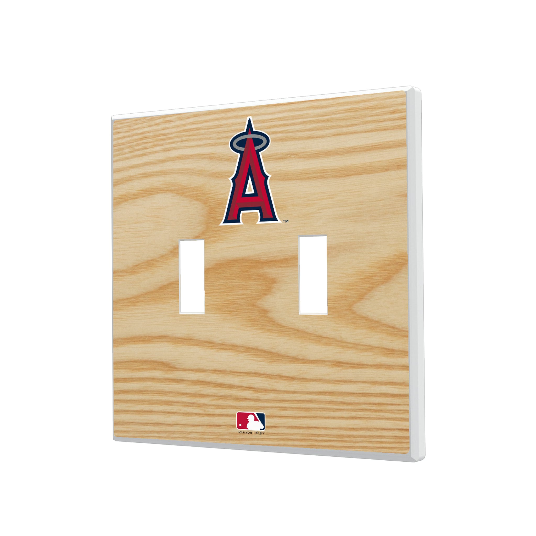Los Angeles Angels Baseball Bat Hidden-Screw Light Switch Plate#Style_Double Toggle