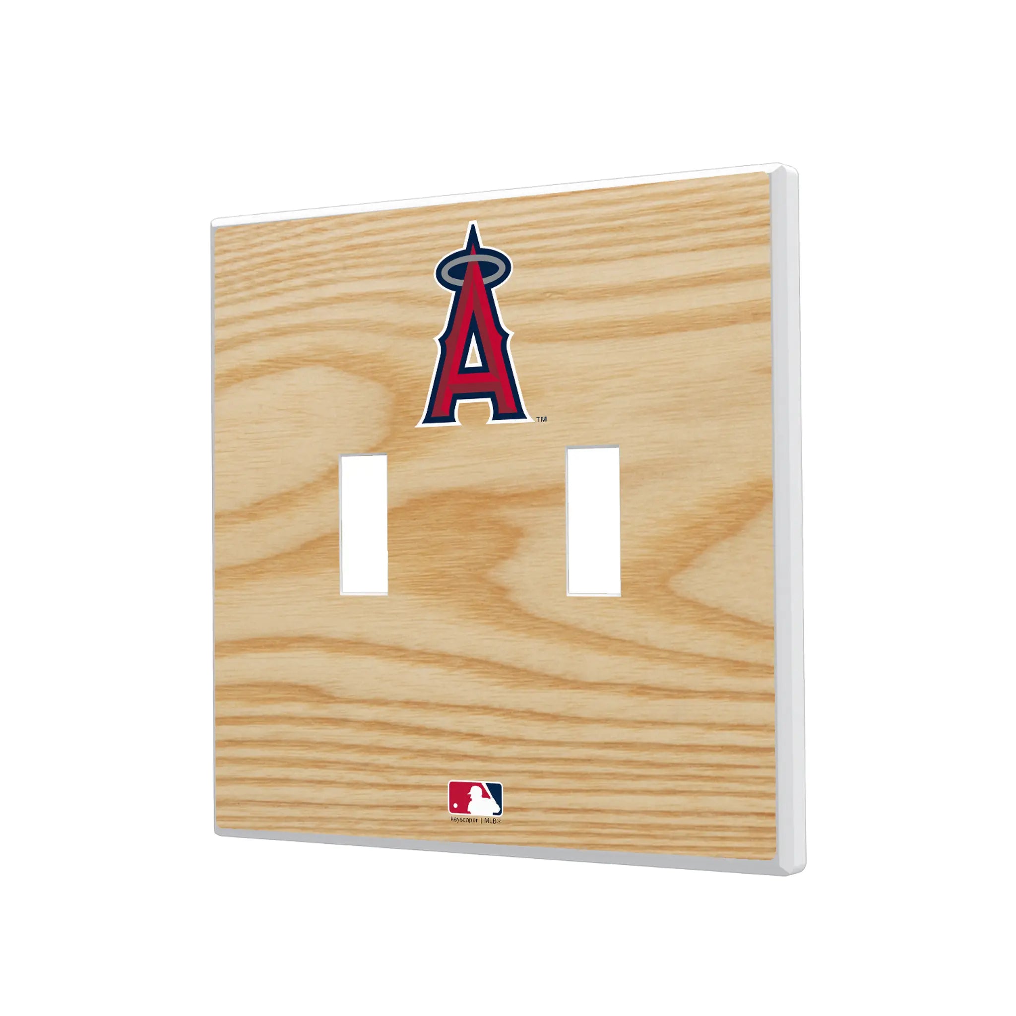 Los Angeles Angels Baseball Bat Hidden-Screw Light Switch Plate#Style_Double Toggle