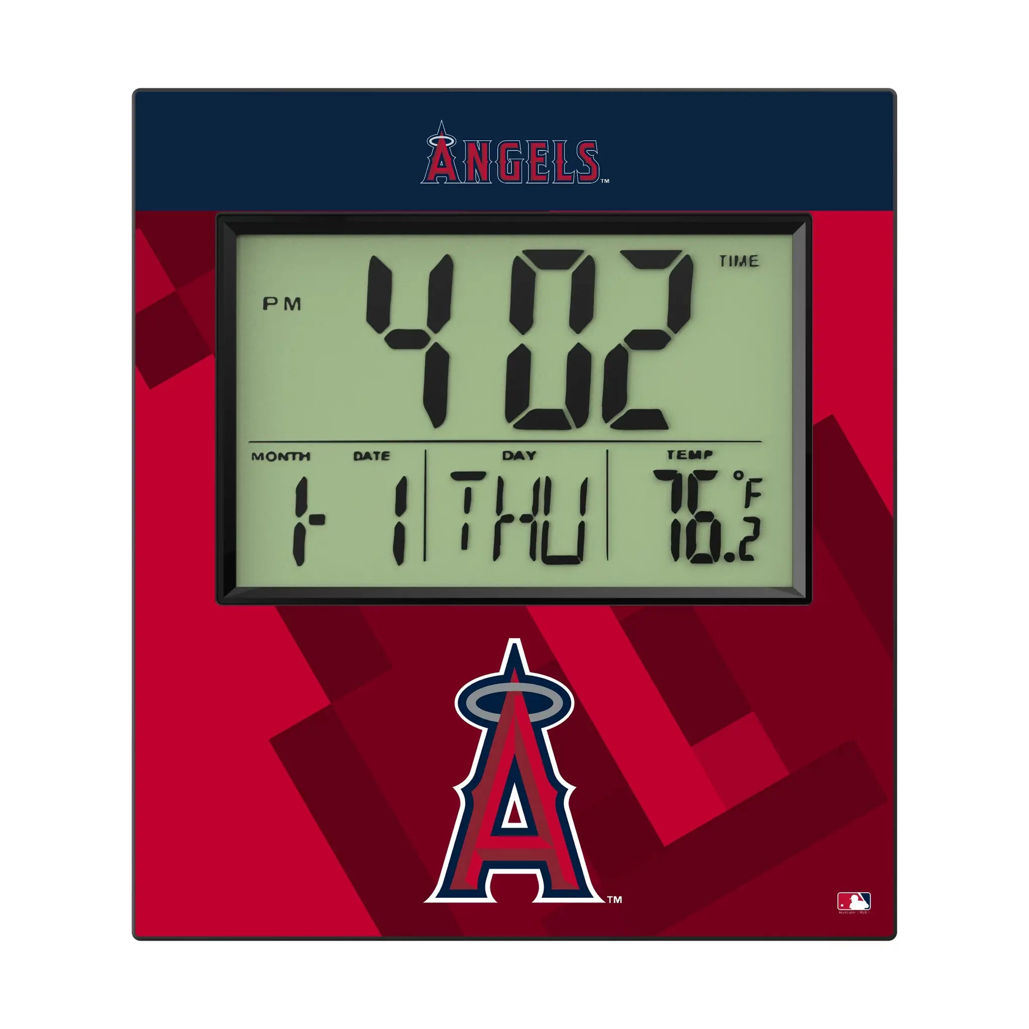 Los Angeles Angels Color Block Wall Clock