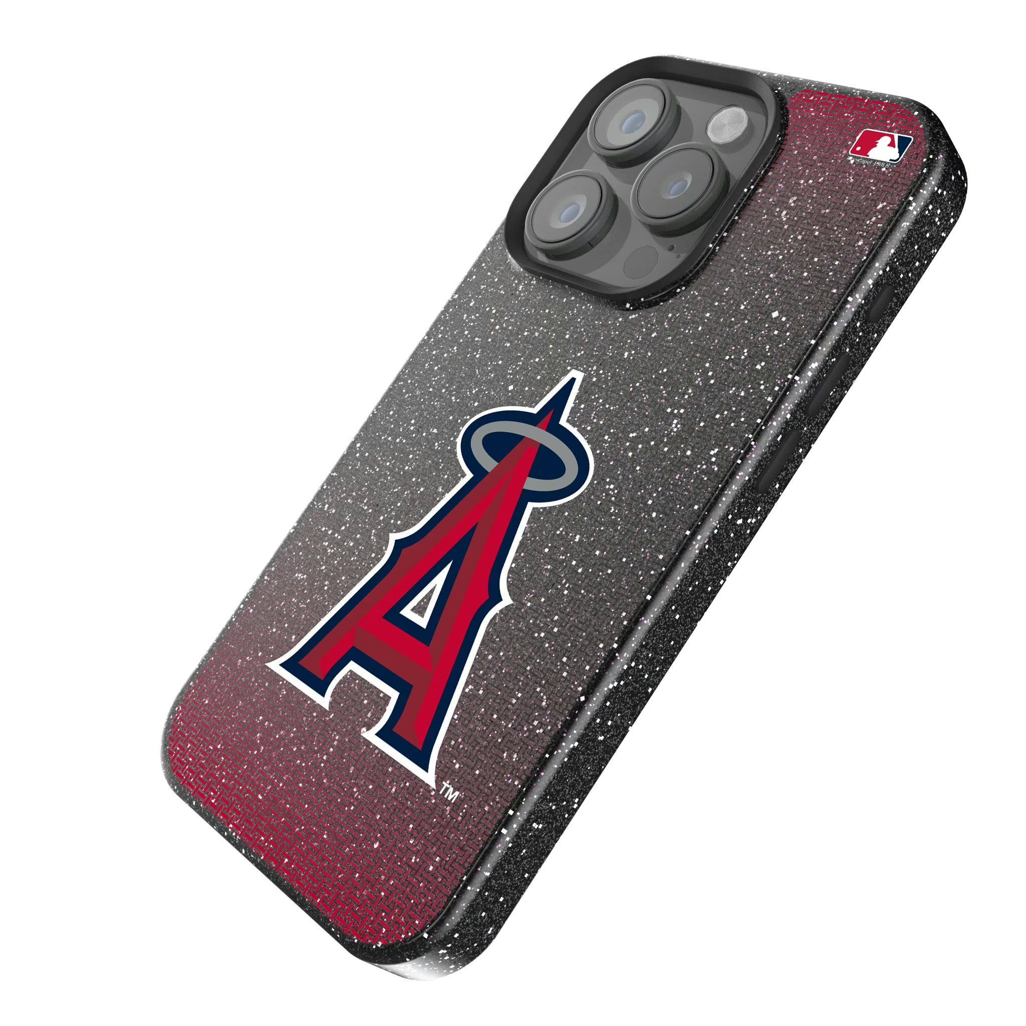 Los Angeles Angels Linen iPhone Bling Phone Case for Apple iPhone - Isometric View