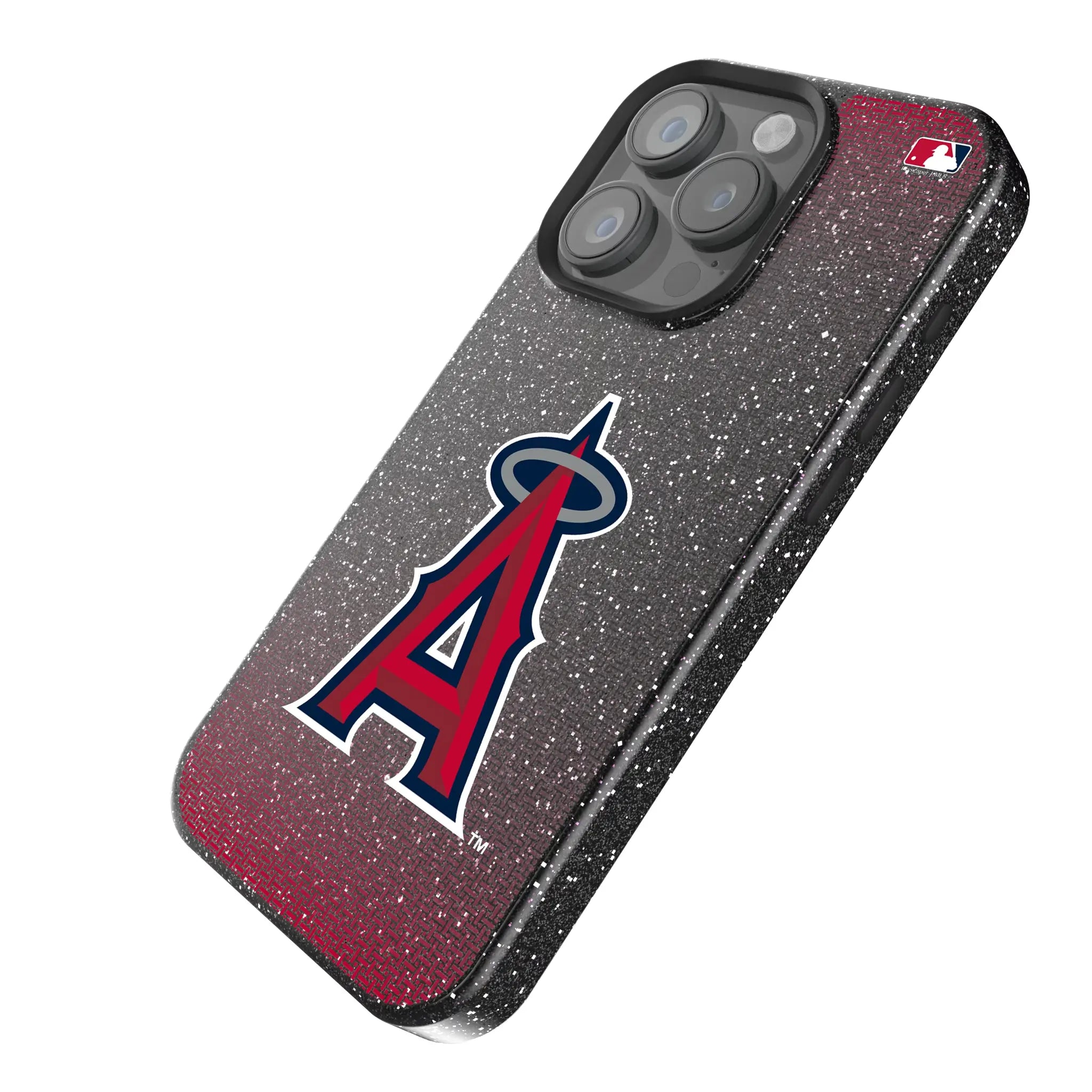 Los Angeles Angels Linen iPhone Bling Phone Case for Apple iPhone - Isometric View
