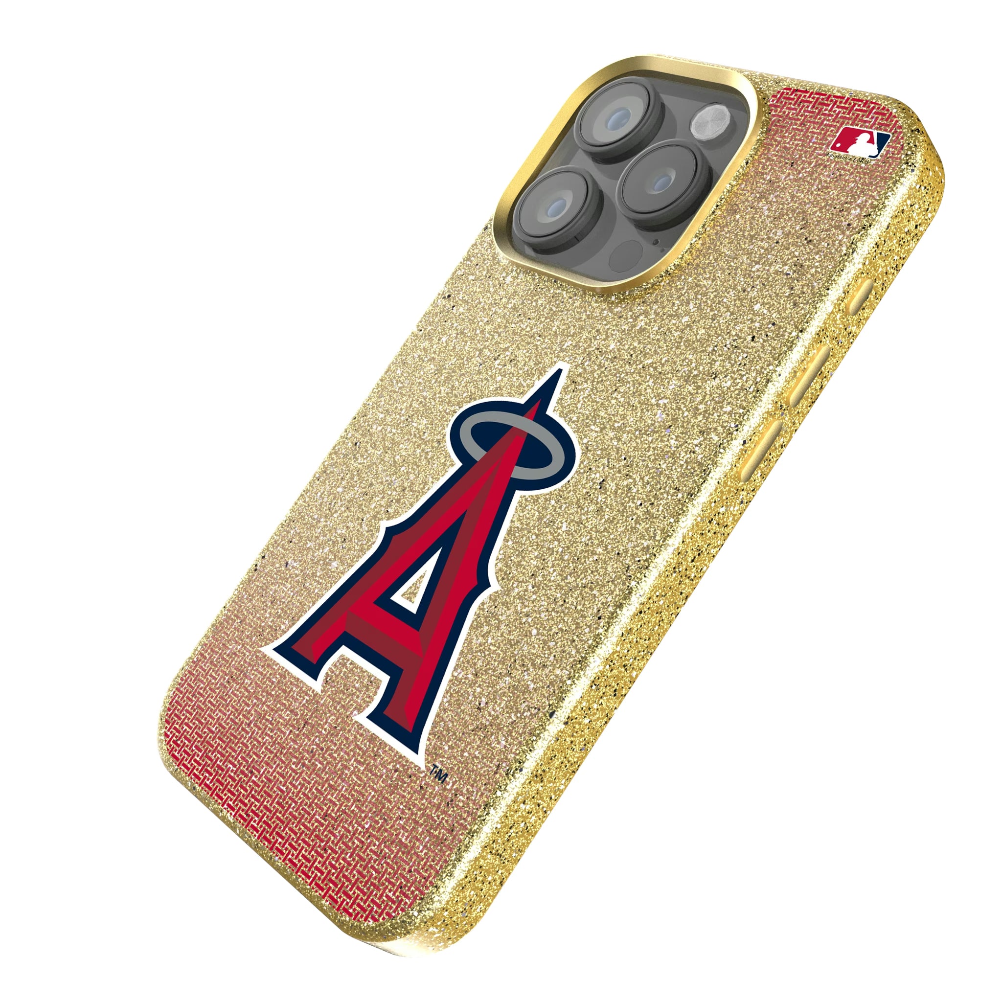 Los Angeles Angels Linen iPhone Bling Phone Case for Apple iPhone - Isometric View