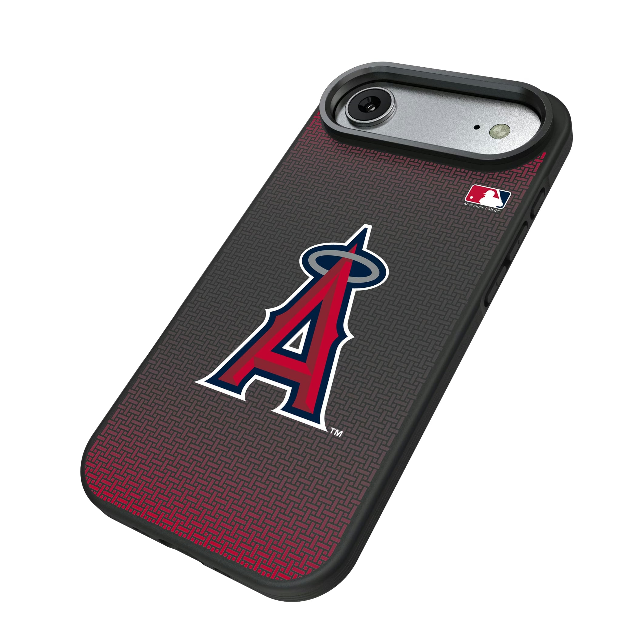 Los Angeles Angels Linen iPhone Bump Phone Case for Apple iPhone - Isometric View#Device_iPhone Air
