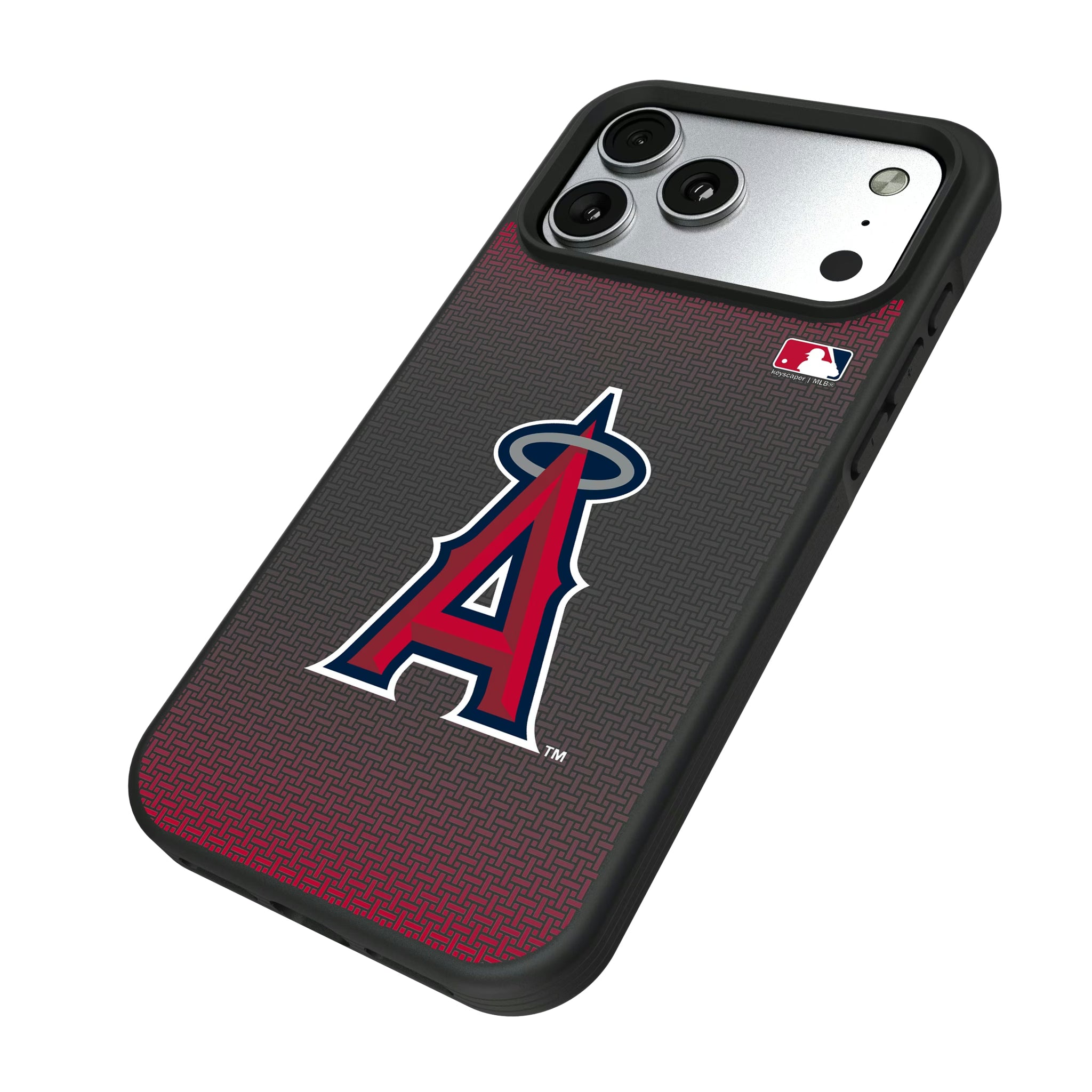 Los Angeles Angels Linen iPhone Bump Phone Case for Apple iPhone - Isometric View#Device_iPhone 17 Pro Max