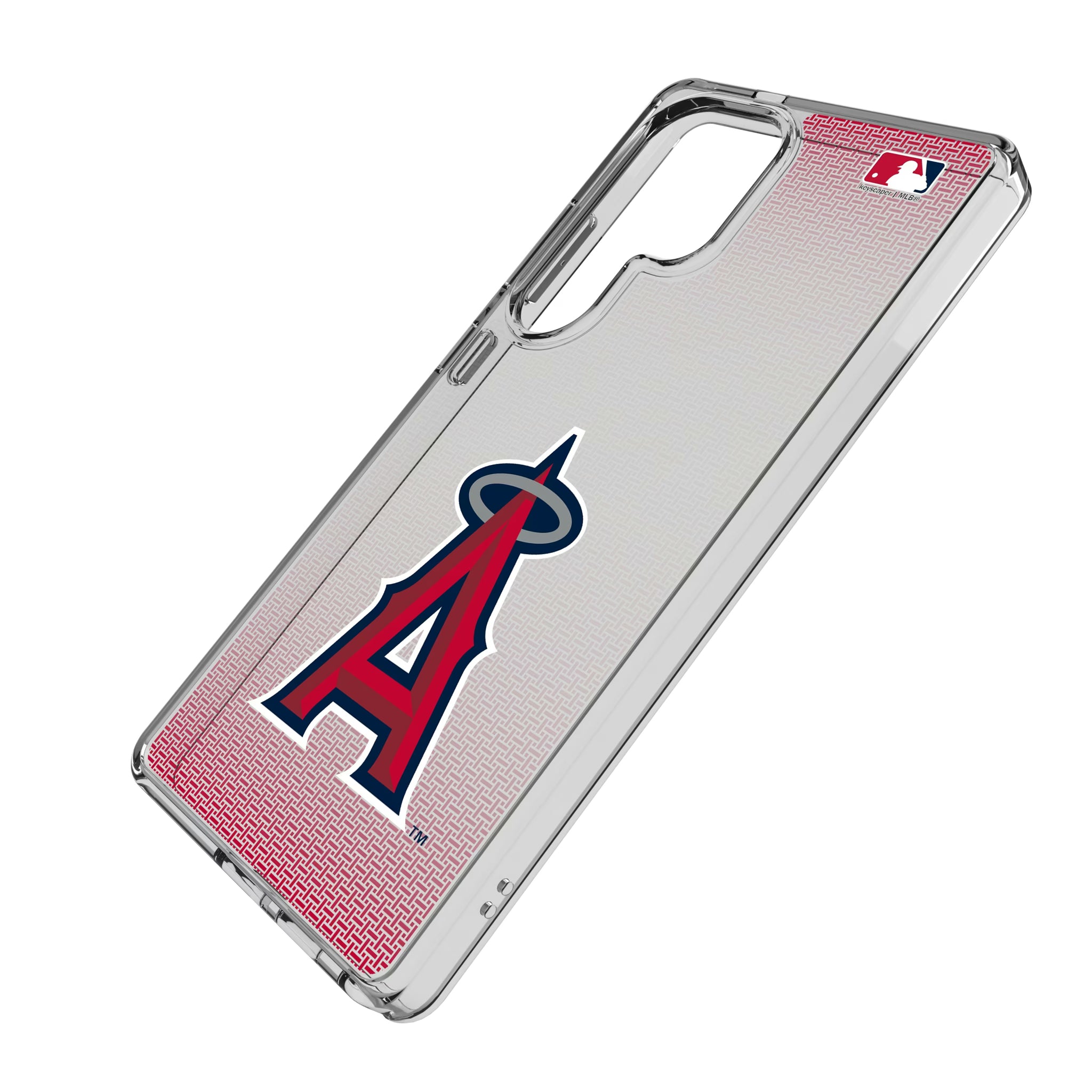 Los Angeles Angels Linen Galaxy Clear Phone Case for Samsung Galaxy - Isometric View