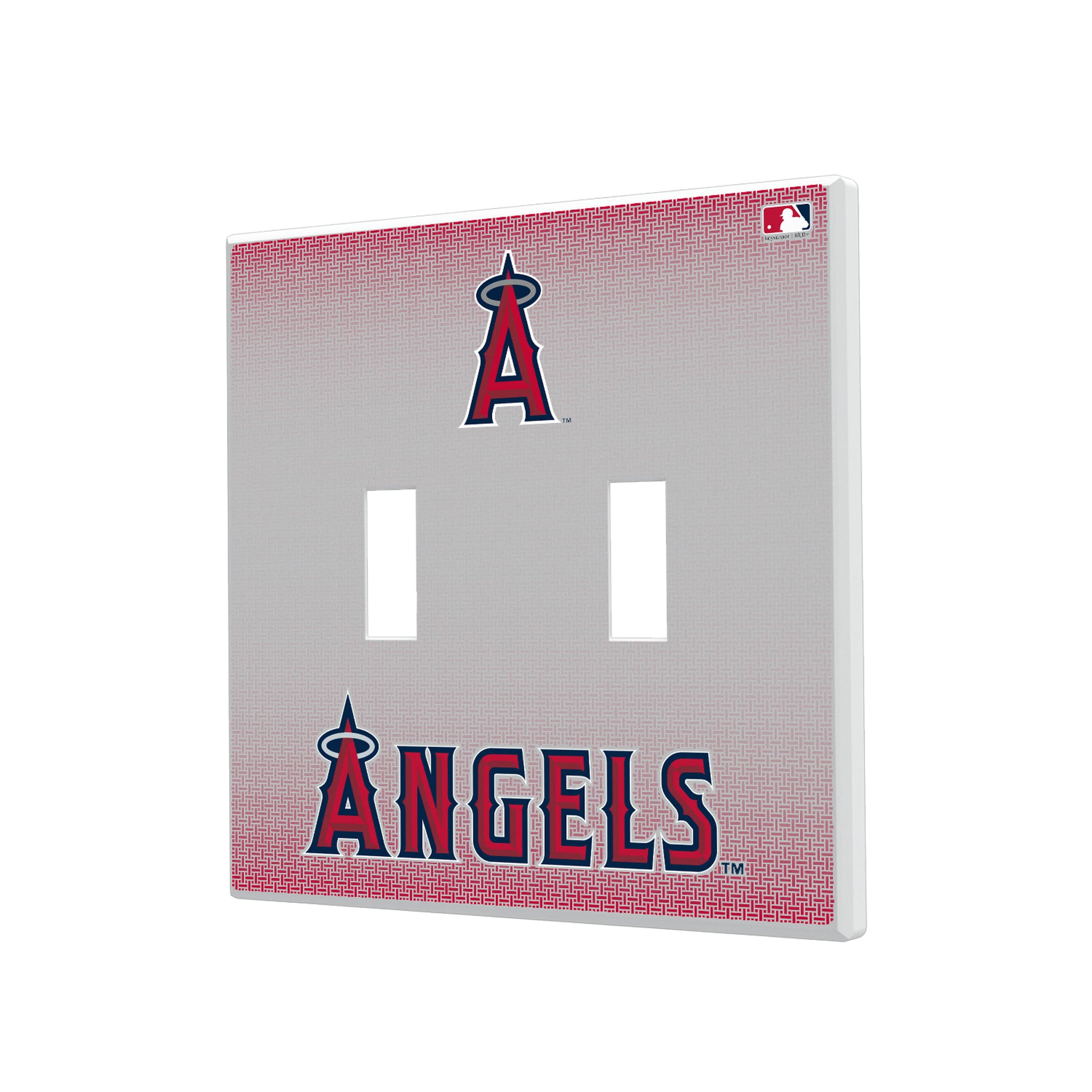 Los Angeles Angels Linen Hidden-Screw Light Switch Plate#Style_Double Toggle