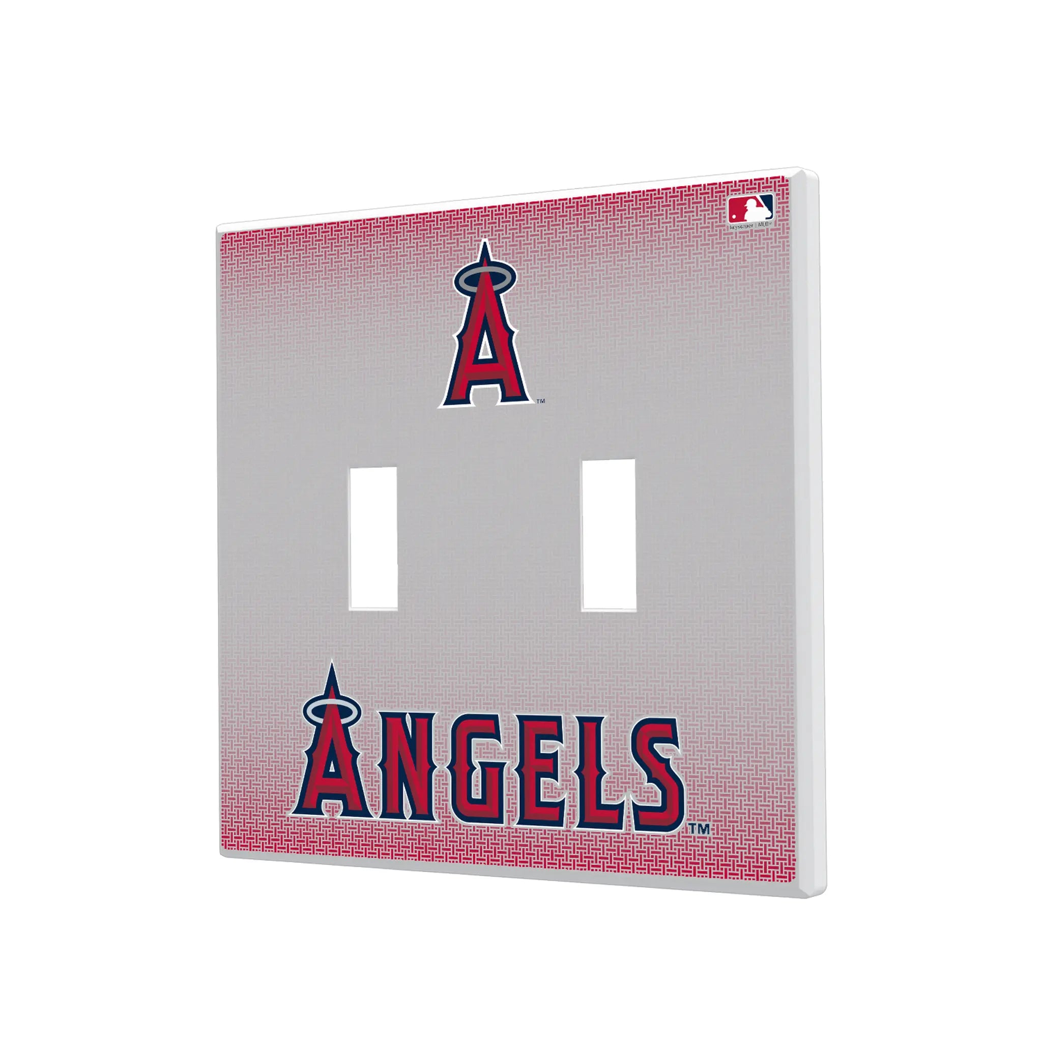 Los Angeles Angels Linen Hidden-Screw Light Switch Plate#Style_Double Toggle