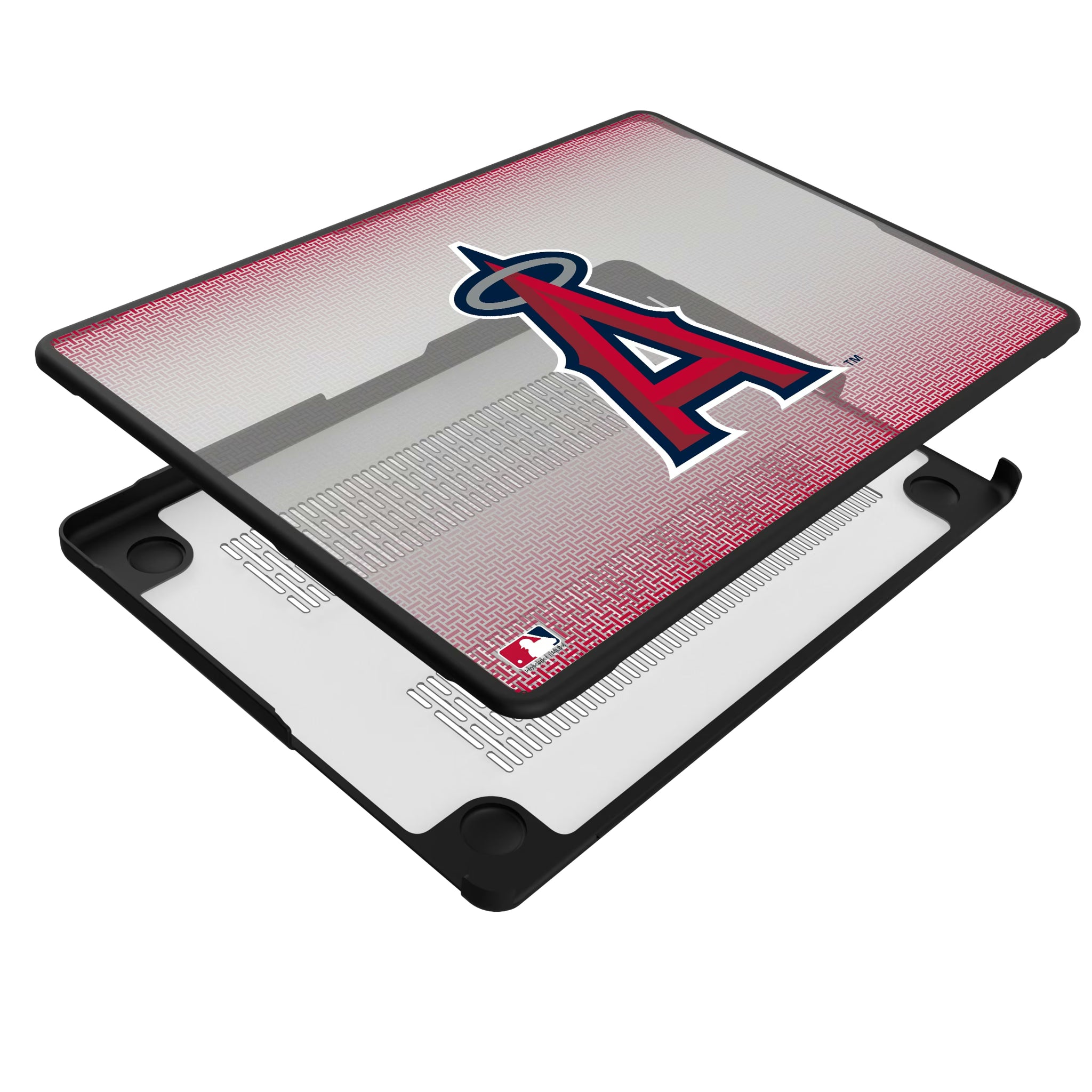 Los Angeles Angels Linen MacBook Laptop Case for Apple MacBook - Isometric View#Device_MacBook Pro (14-inch, 2021) / MacBook Pro (14-inch, 2023) / MacBook Pro (14-inch, 2024)