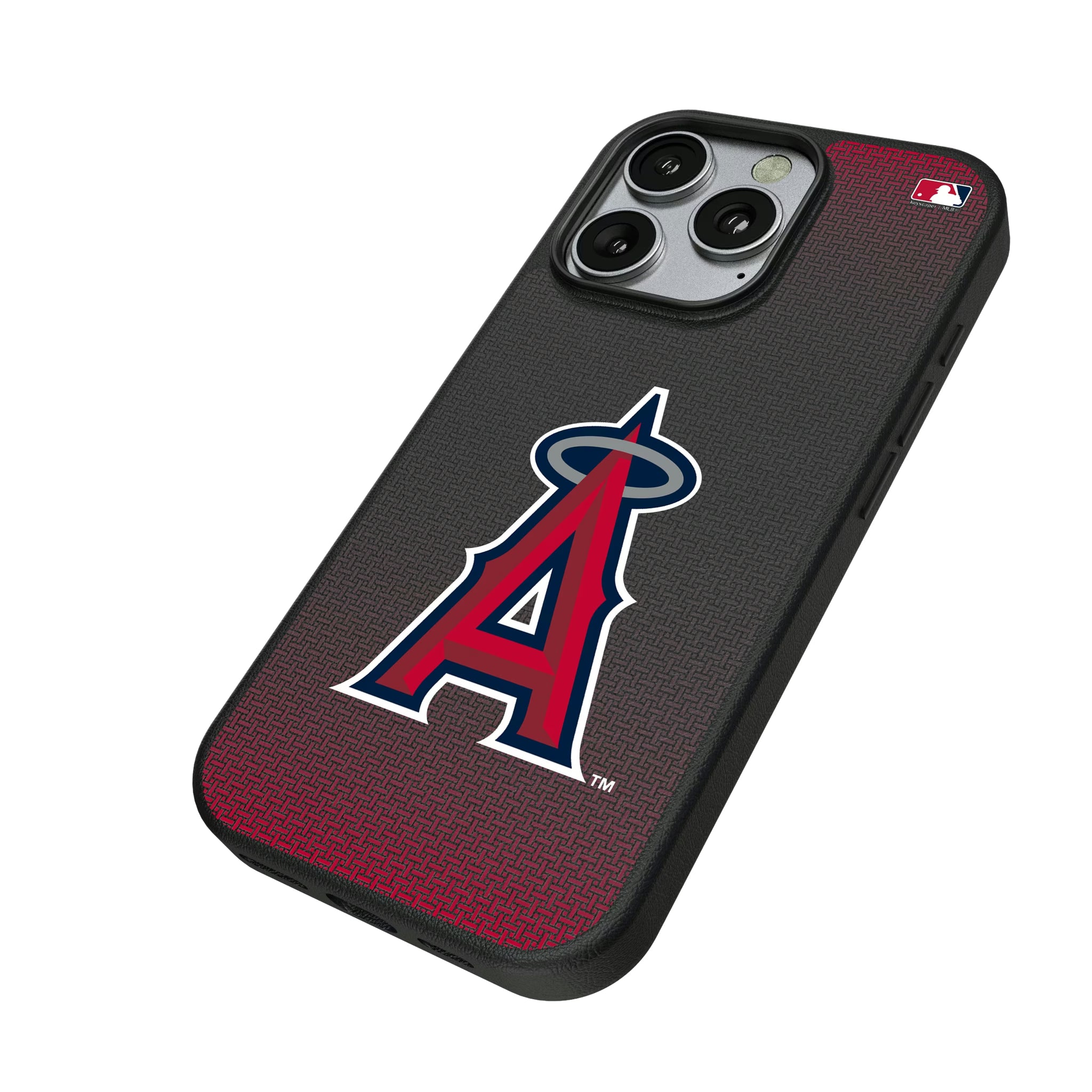 Los Angeles Angels Linen iPhone MagSafe Compatible Phone Case for Apple iPhone - Isometric View