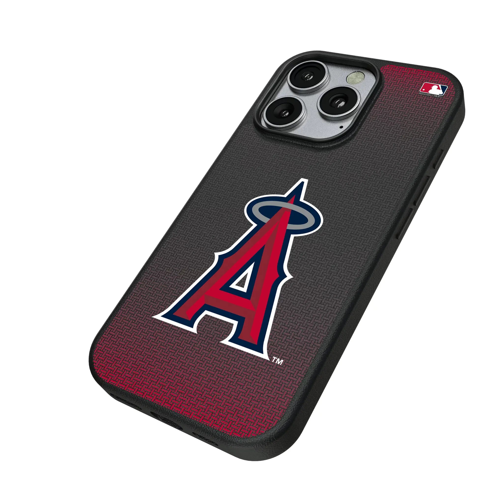 Los Angeles Angels Linen iPhone MagSafe Compatible Phone Case for Apple iPhone - Isometric View