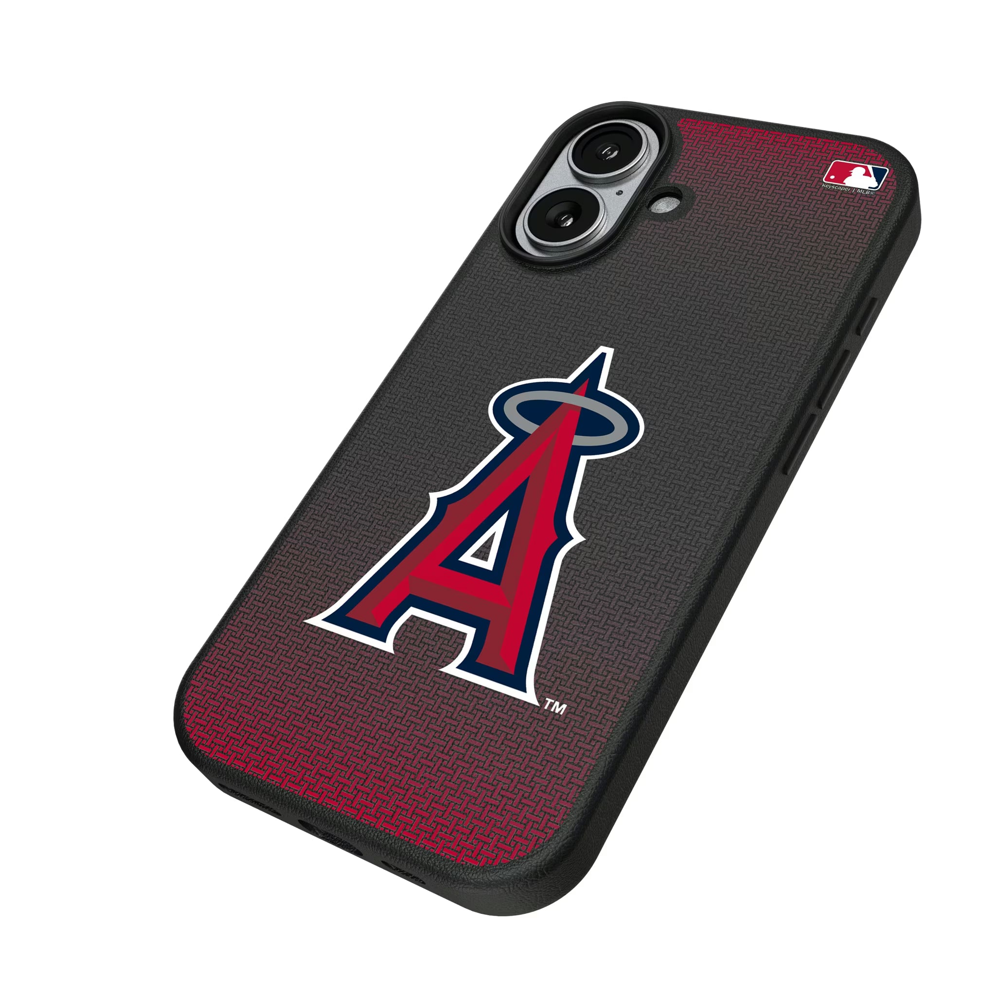 Los Angeles Angels Linen iPhone MagSafe Compatible Phone Case for Apple iPhone - Isometric View#Device_iPhone 17