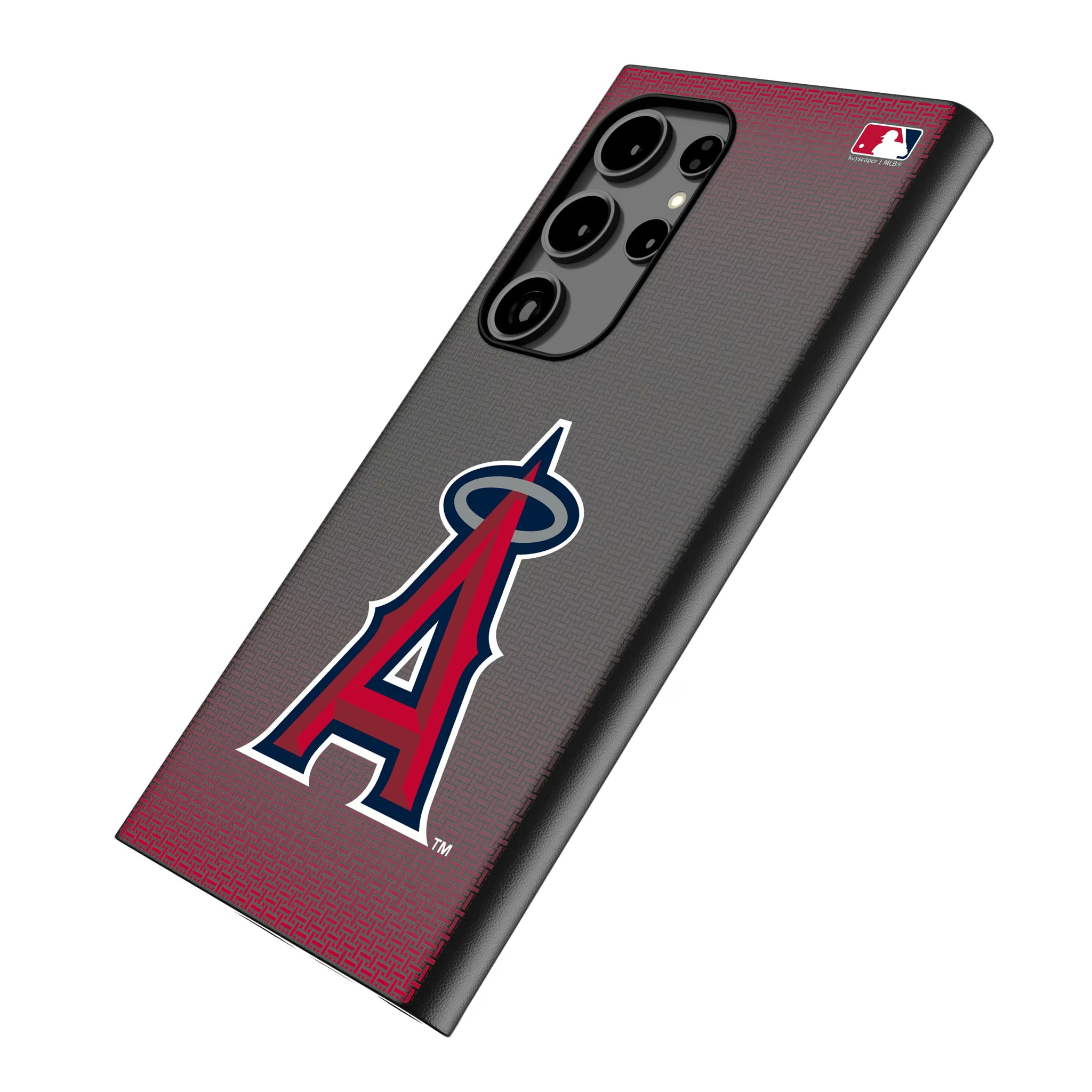 Los Angeles Angels Linen Galaxy MagSafe Compatible Phone Case for Samsung Galaxy - Isometric View