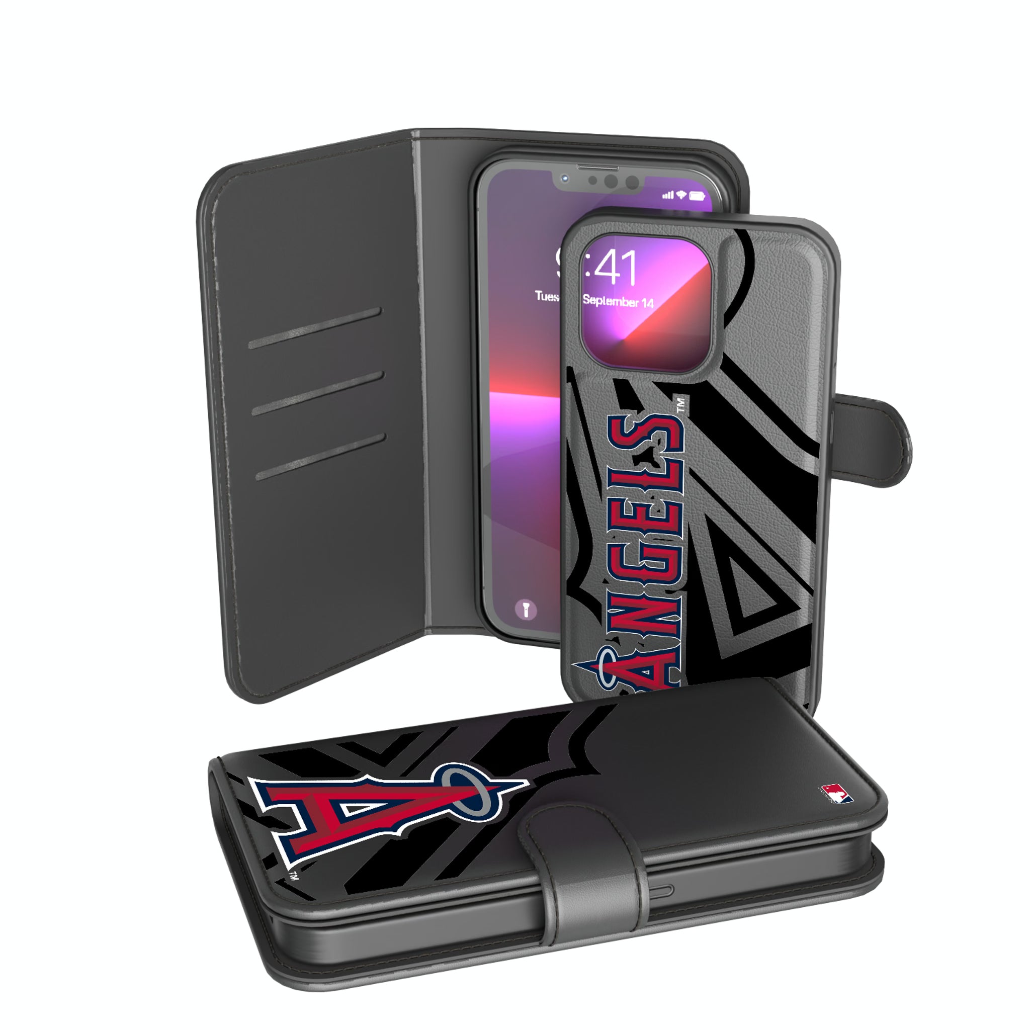 Los Angeles Angels Monocolor Tilt iPhone Wallet Phone Case for Apple iPhone