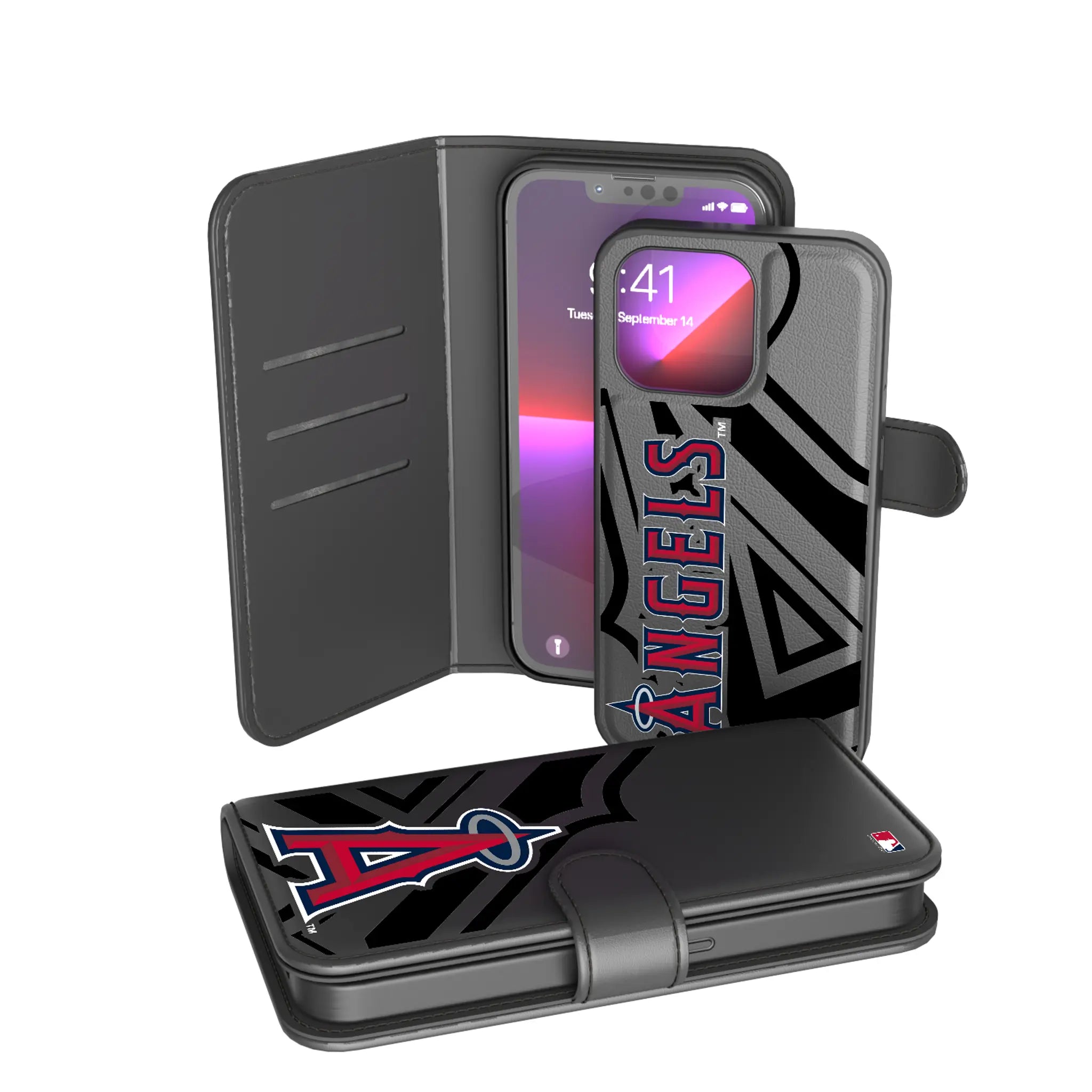 Los Angeles Angels Monocolor Tilt iPhone Wallet Phone Case for Apple iPhone