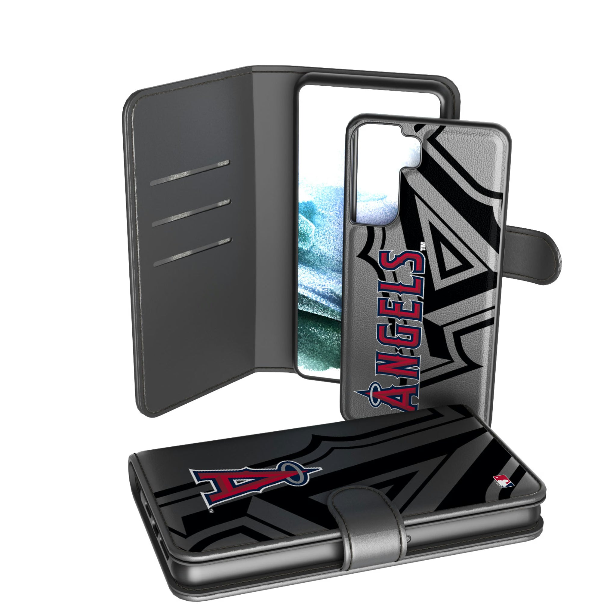 Los Angeles Angels Monocolor Tilt Galaxy Wallet Phone Case for Samsung Galaxy