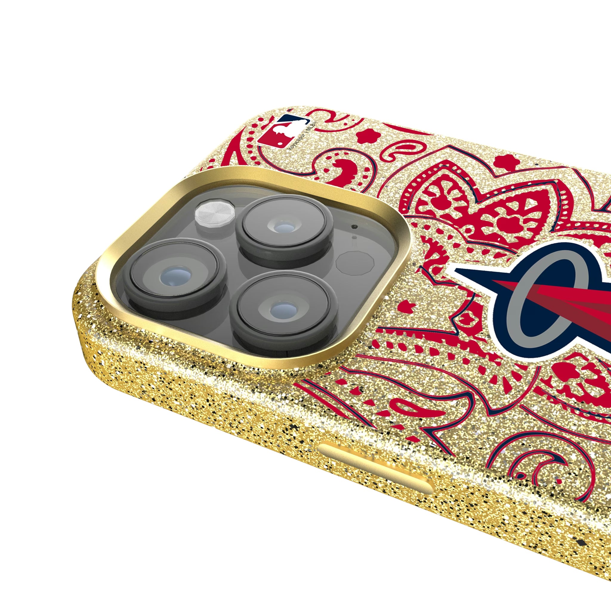Los Angeles Angels Paisley iPhone Bling Phone Case for Apple iPhone - Detail