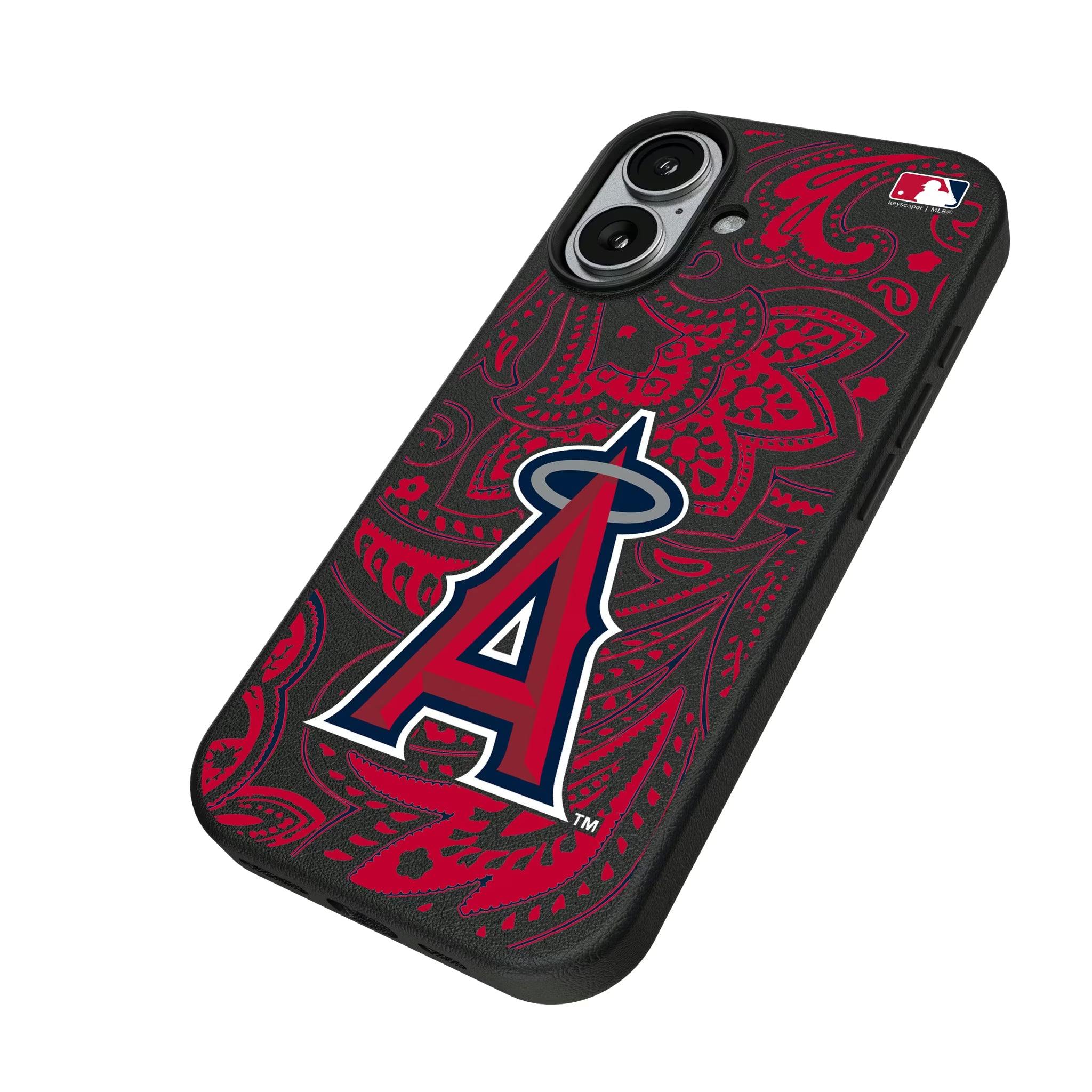 Los Angeles Angels Paisley iPhone MagSafe Compatible Phone Case for Apple iPhone - Isometric View#Device_iPhone 17