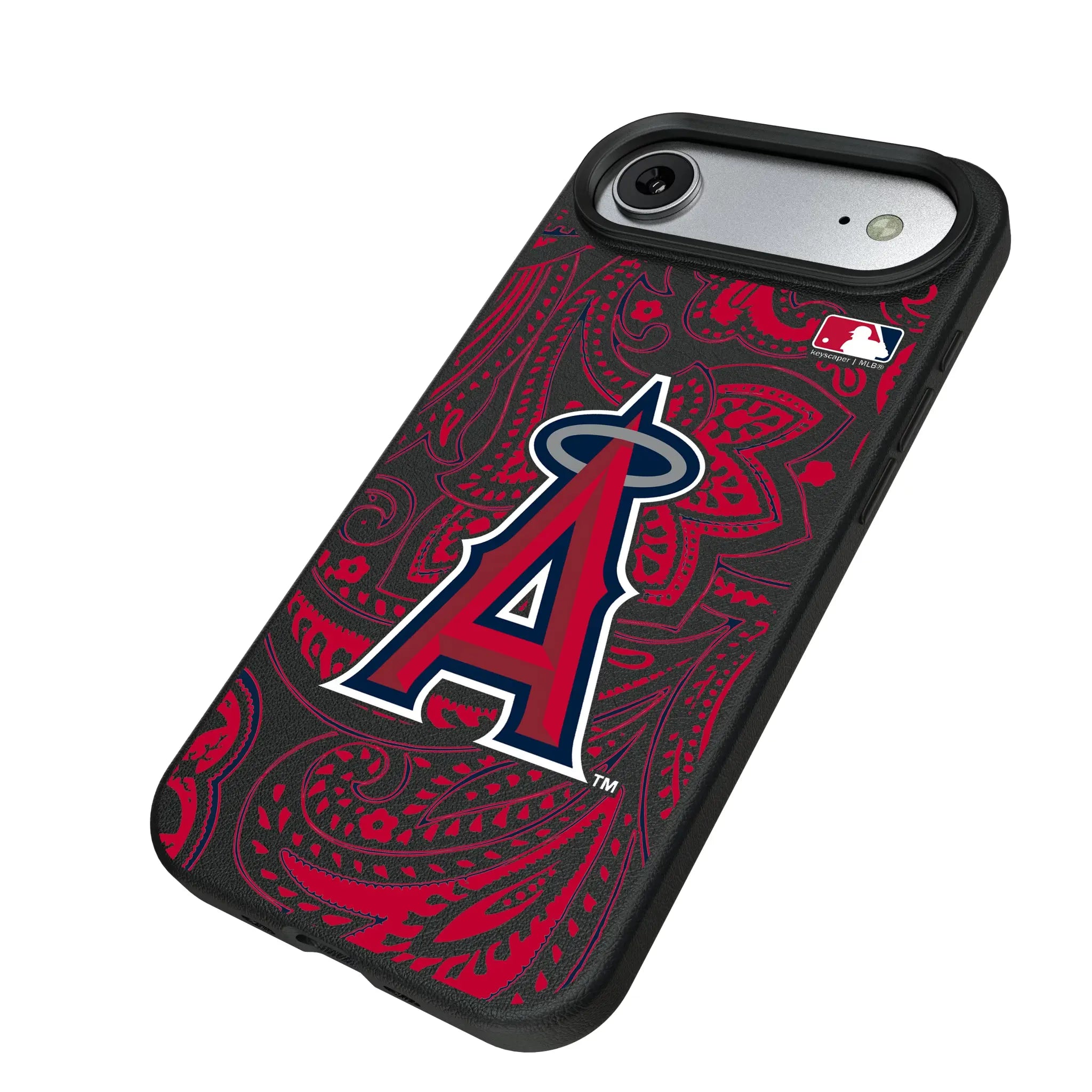 Los Angeles Angels Paisley iPhone MagSafe Compatible Phone Case for Apple iPhone - Isometric View#Device_iPhone Air