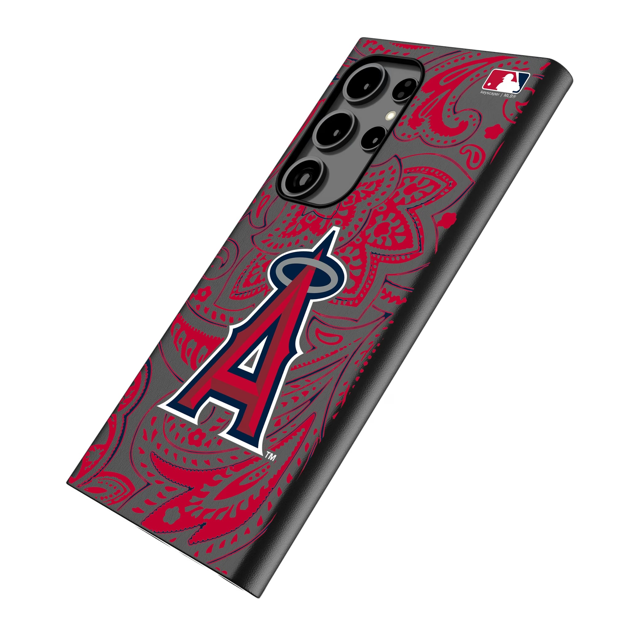 Los Angeles Angels Paisley Galaxy MagSafe Compatible Phone Case for Samsung Galaxy - Isometric View