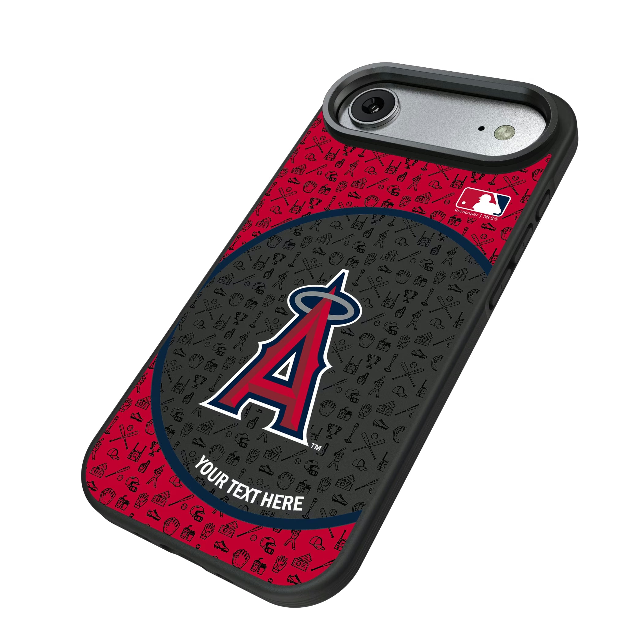 Los Angeles Angels Personalized Circle iPhone Bump Phone Case for Apple iPhone - Isometric View#Device_iPhone Air