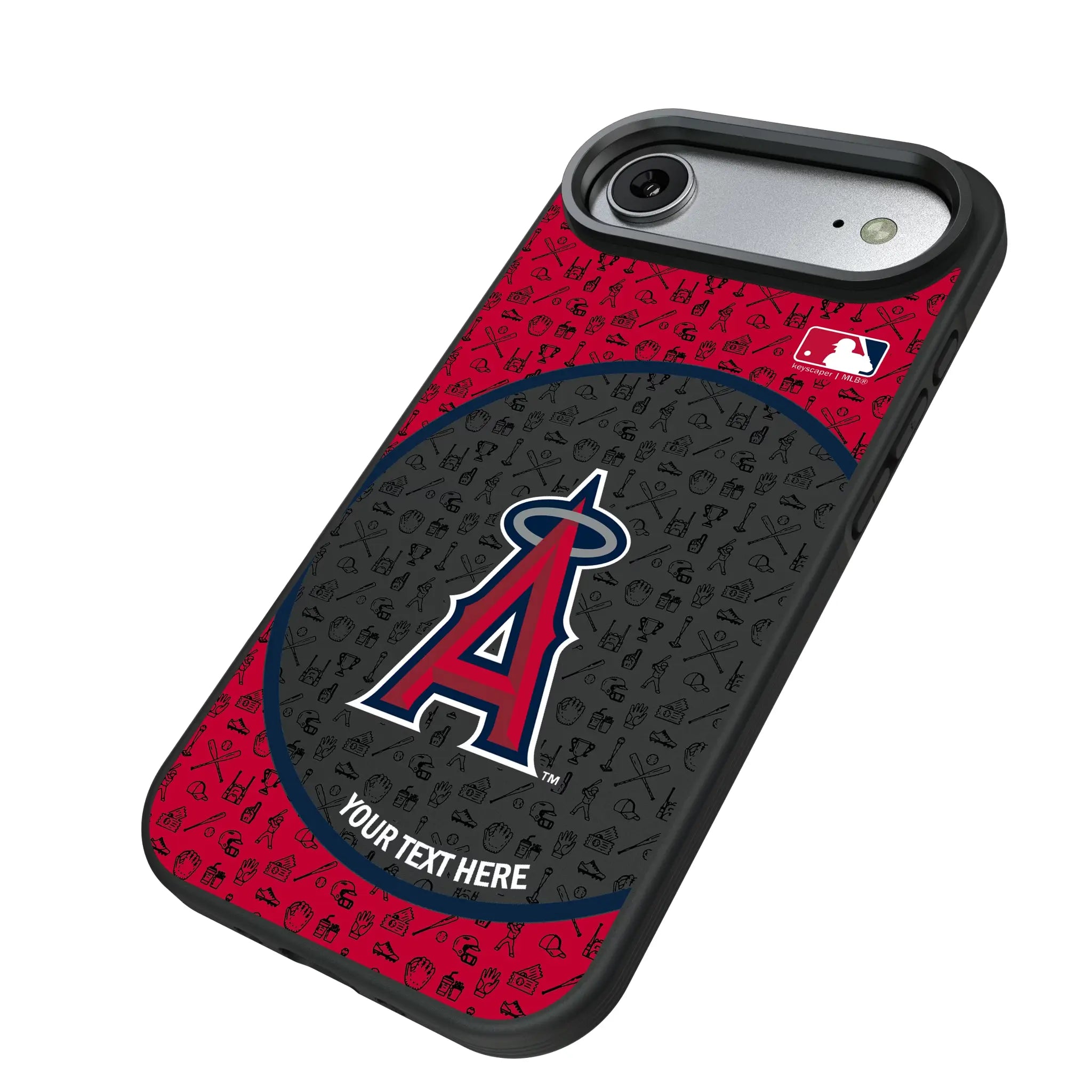 Los Angeles Angels Personalized Circle iPhone Bump Phone Case for Apple iPhone - Isometric View#Device_iPhone Air