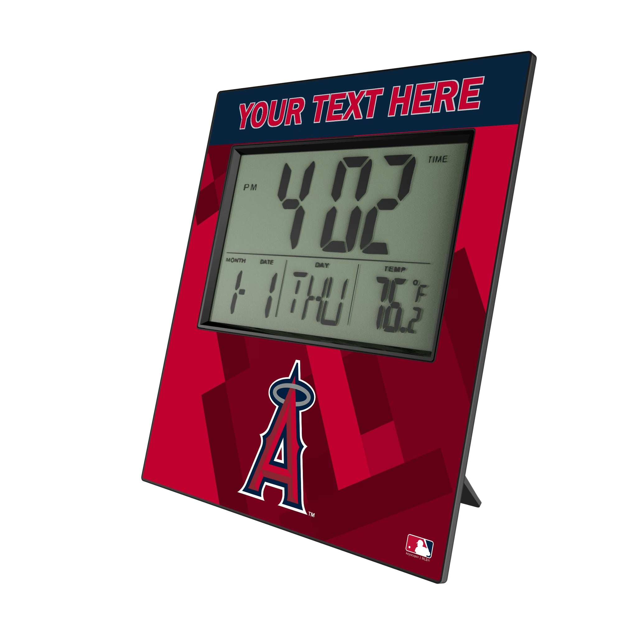 Los Angeles Angels Personalized Color Block Wall Clock