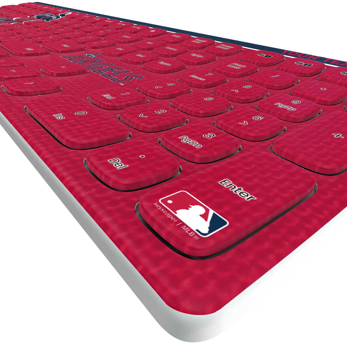 Los Angeles Angels Personalized Endzone Solid KKB605 Curved Wireless Keyboard - Detail