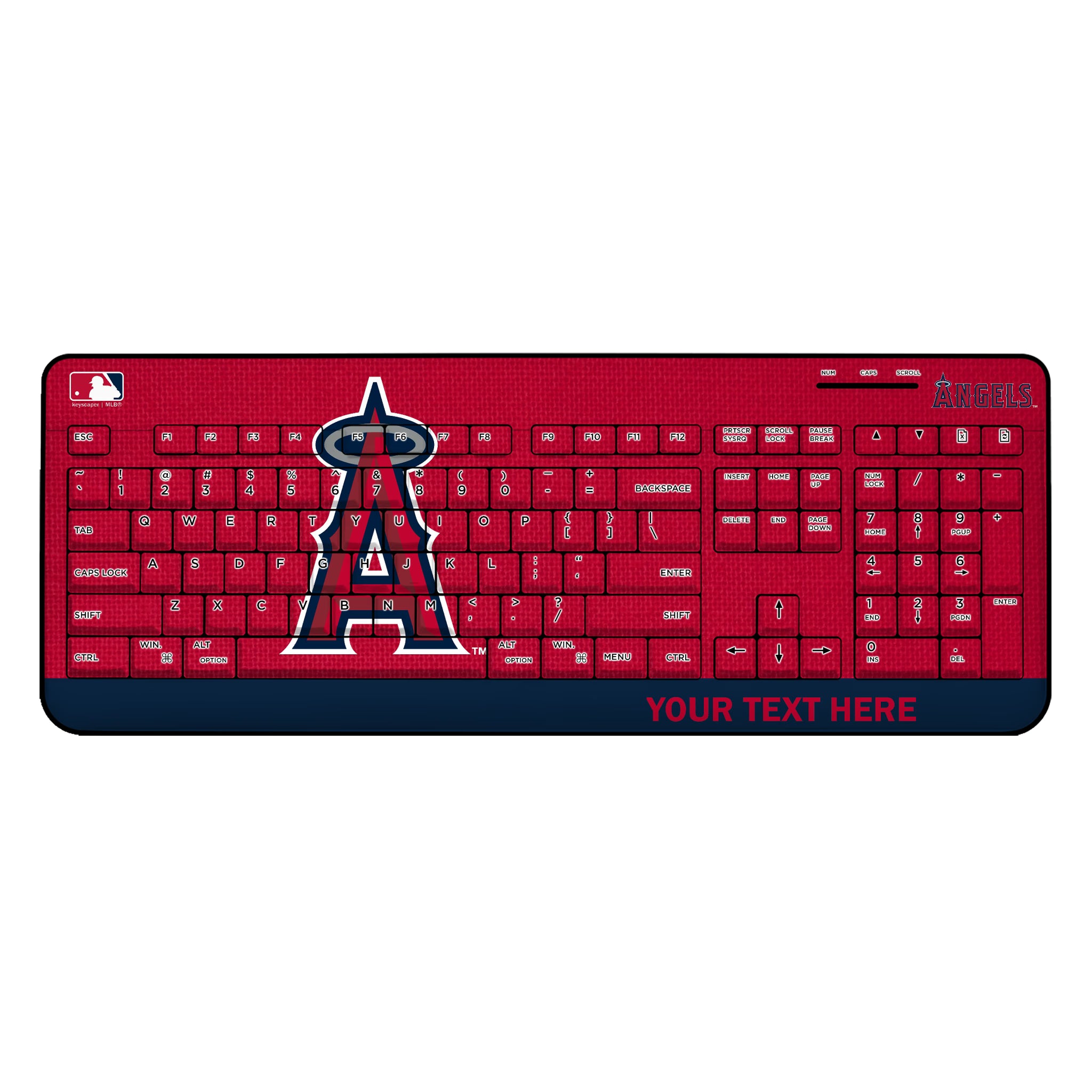 Los Angeles Angels Personalized Endzone Solid Wireless USB Keyboard