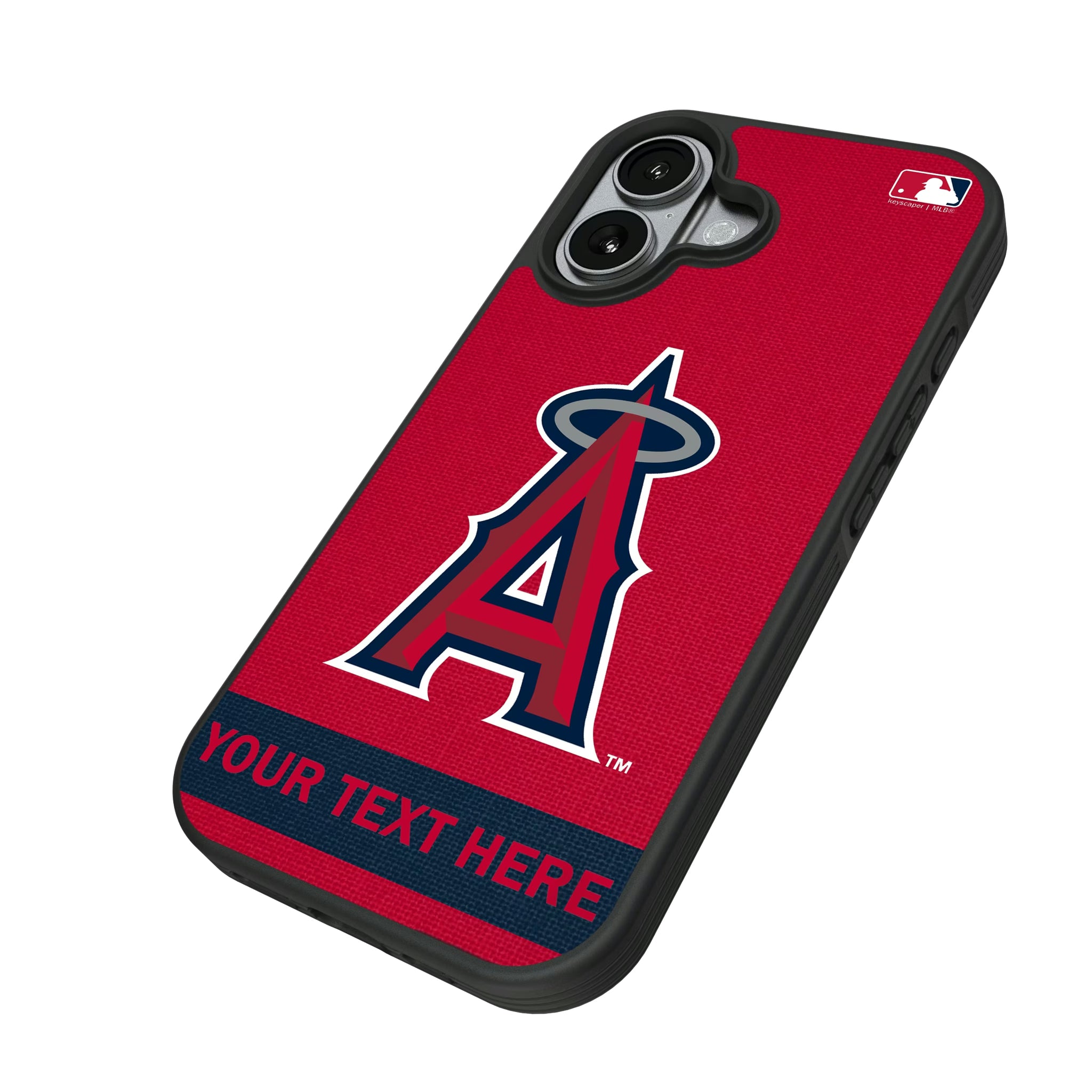 Los Angeles Angels Personalized Stripe iPhone Bump Phone Case for Apple iPhone - Isometric View#Device_iPhone 17