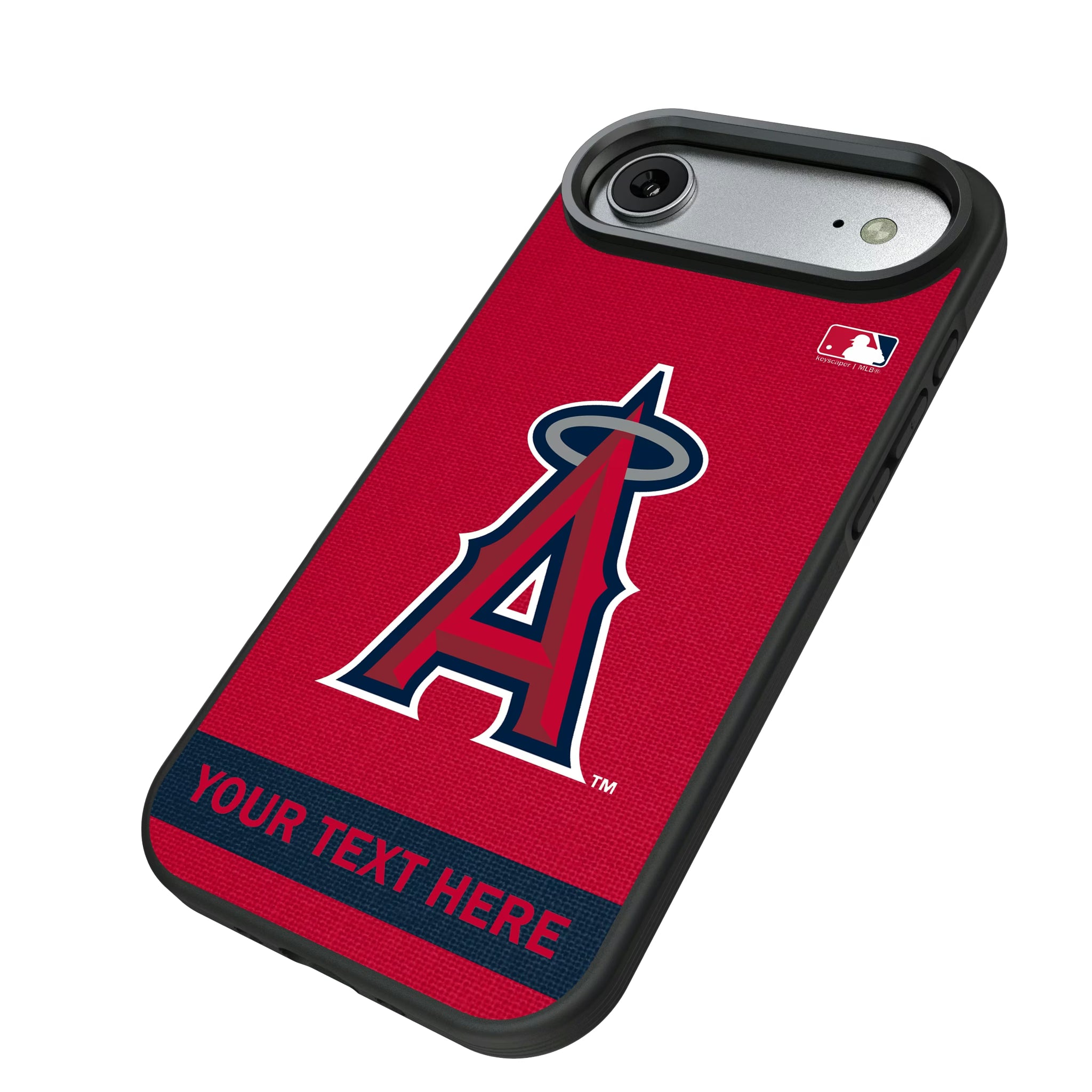Los Angeles Angels Personalized Stripe iPhone Bump Phone Case for Apple iPhone - Isometric View#Device_iPhone Air