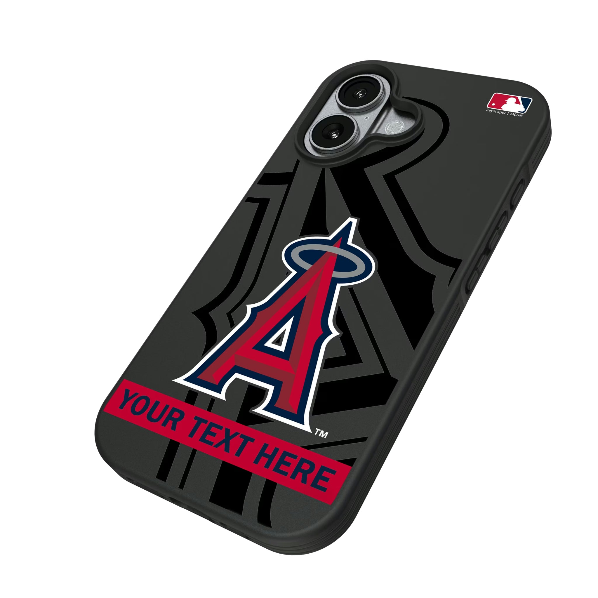 Los Angeles Angels Personalized Tilt iPhone Bump Phone Case for Apple iPhone - Isometric View#Device_iPhone 17