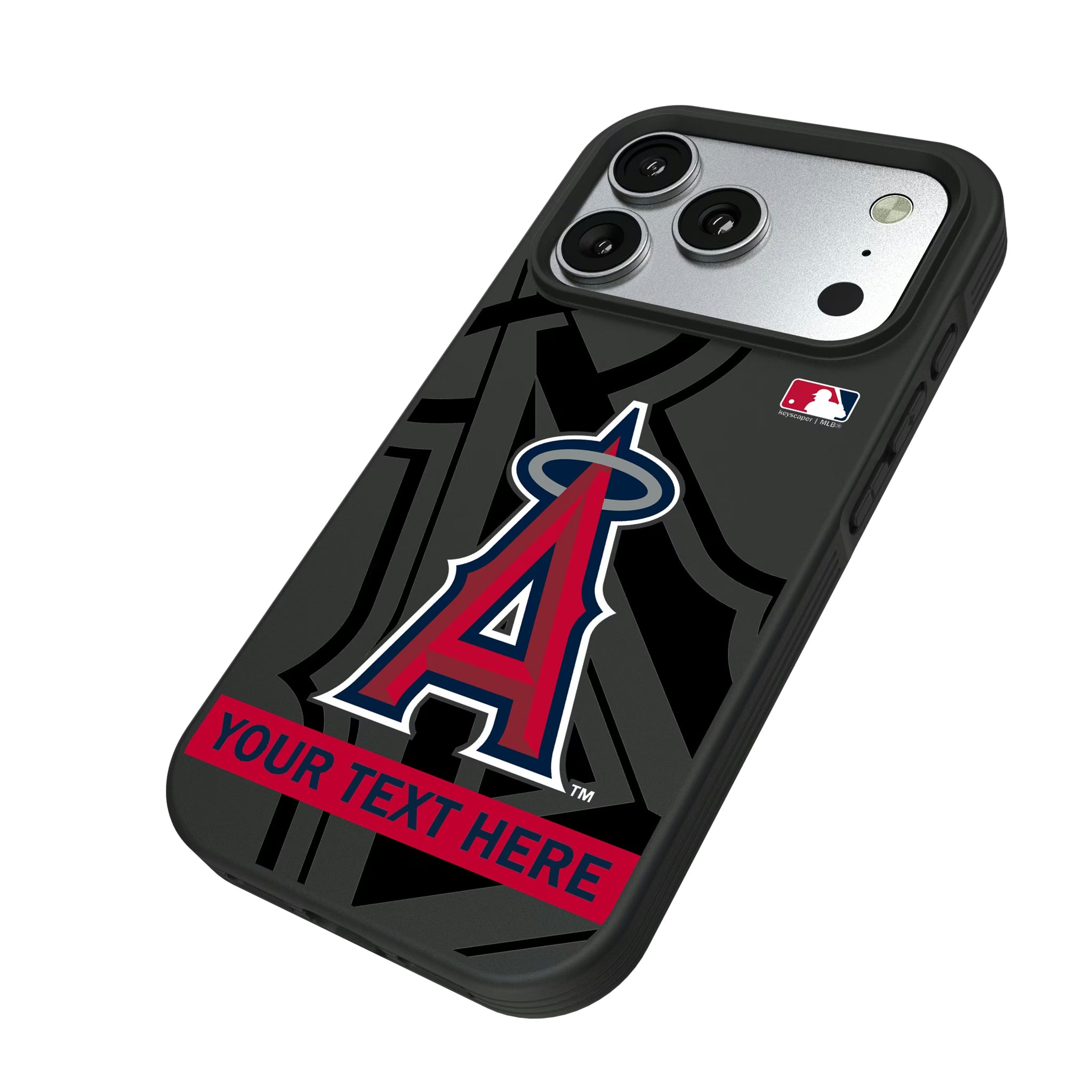 Los Angeles Angels Personalized Tilt iPhone Bump Phone Case for Apple iPhone - Isometric View#Device_iPhone 17 Pro