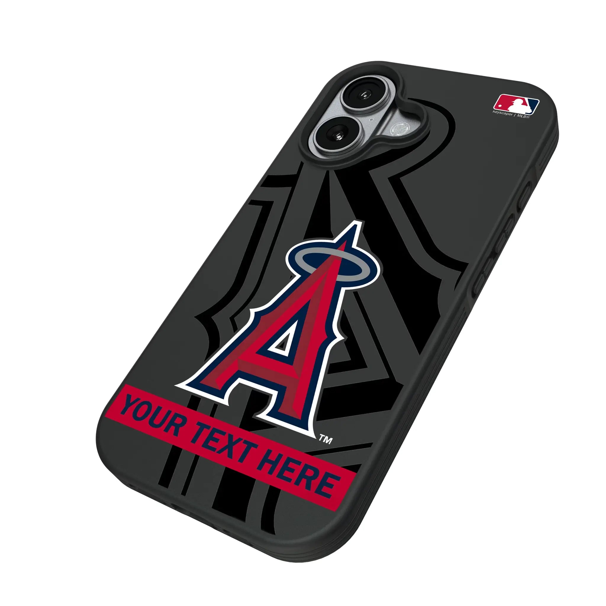 Los Angeles Angels Personalized Tilt iPhone Bump Phone Case for Apple iPhone - Isometric View#Device_iPhone 17