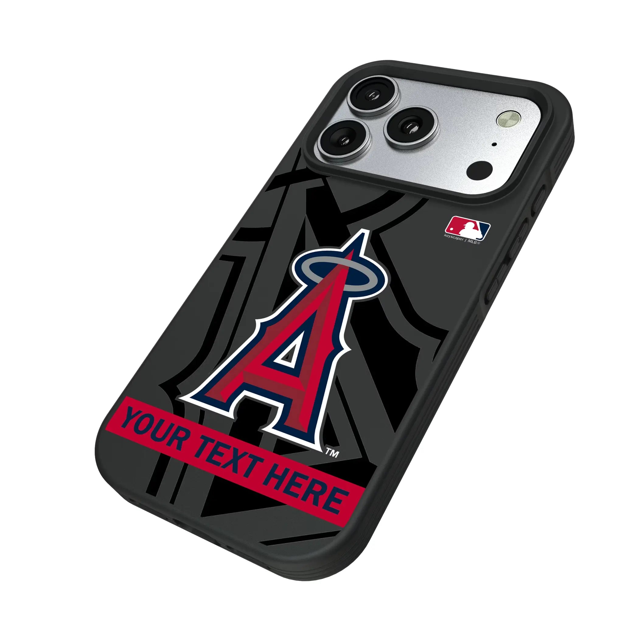 Los Angeles Angels Personalized Tilt iPhone Bump Phone Case for Apple iPhone - Isometric View#Device_iPhone 17 Pro