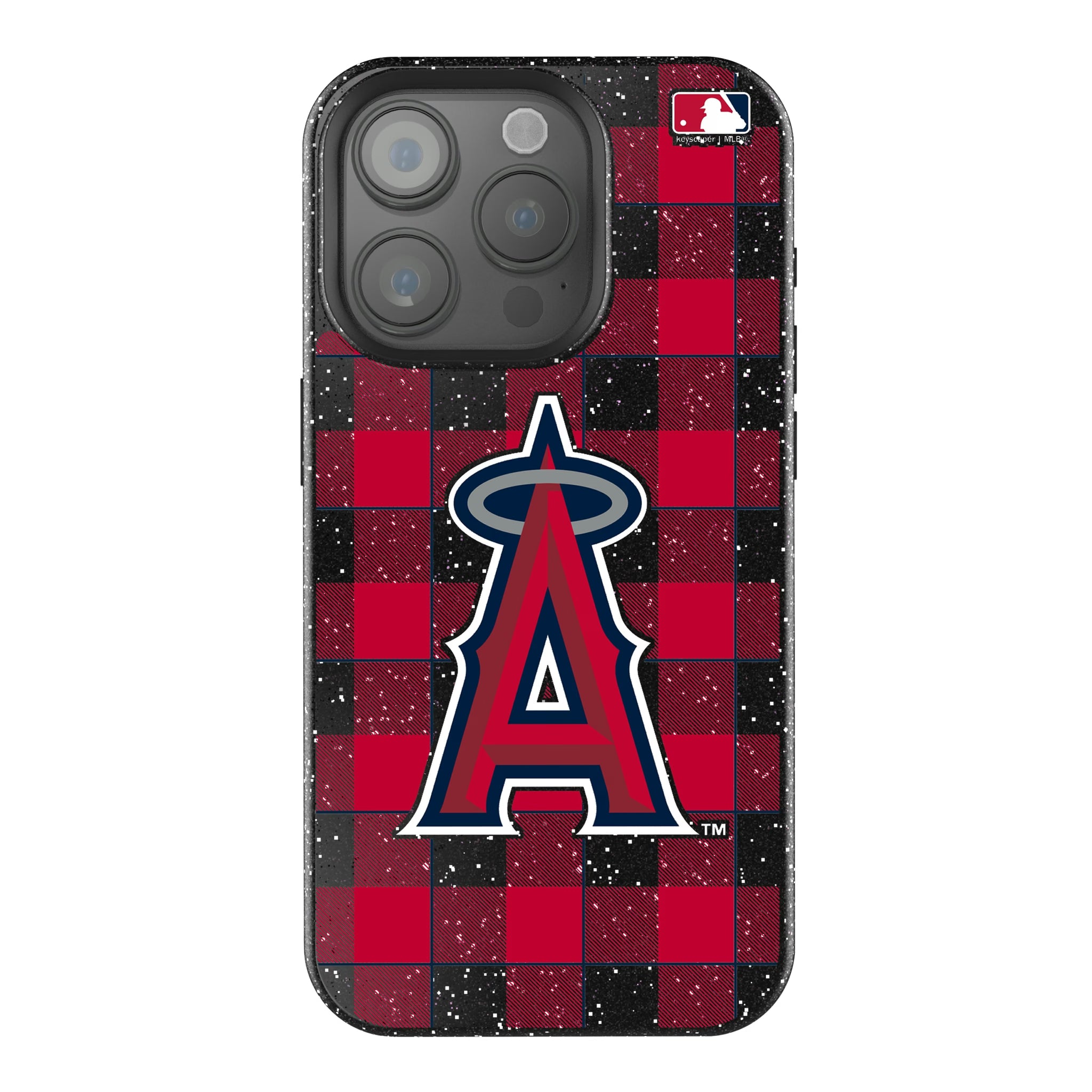 Los Angeles Angels Plaid iPhone Bling Phone Case for Apple iPhone