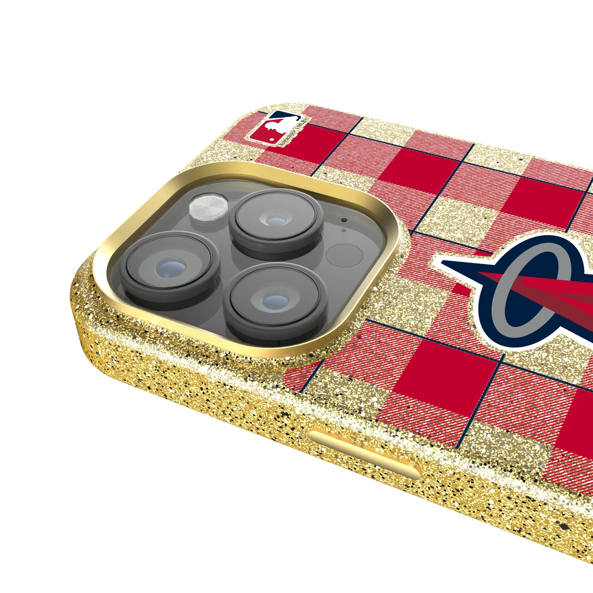 Los Angeles Angels Plaid iPhone Bling Phone Case for Apple iPhone - Detail