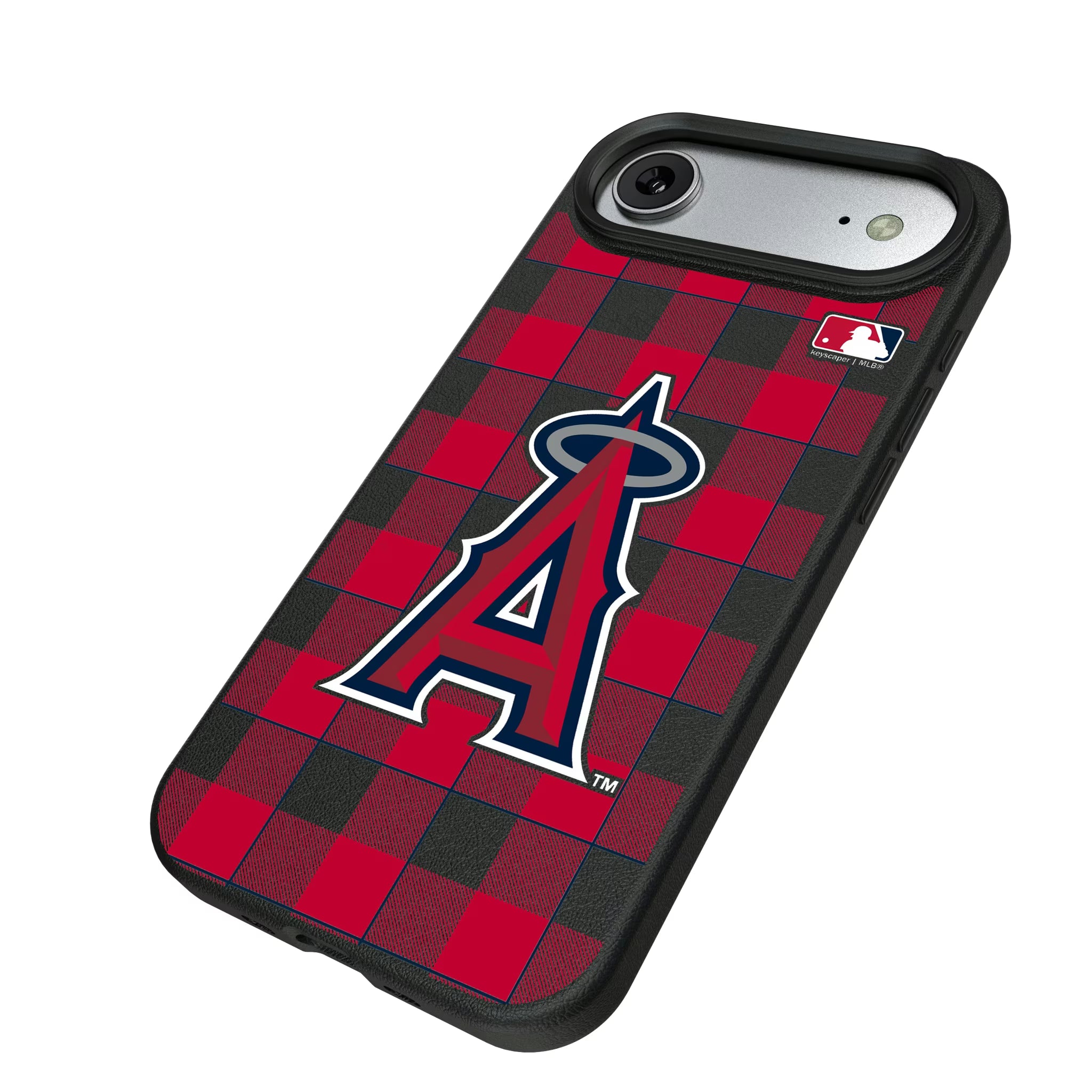 Los Angeles Angels Plaid iPhone MagSafe Compatible Phone Case for Apple iPhone - Isometric View#Device_iPhone Air