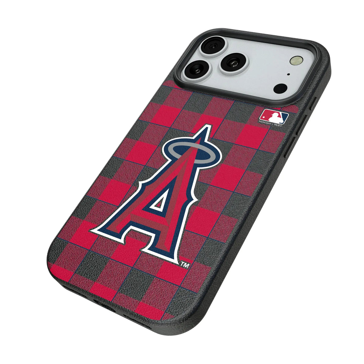 Los Angeles Angels Plaid iPhone MagSafe Compatible Phone Case for Apple iPhone - Isometric View#Device_iPhone 18 Pro Max